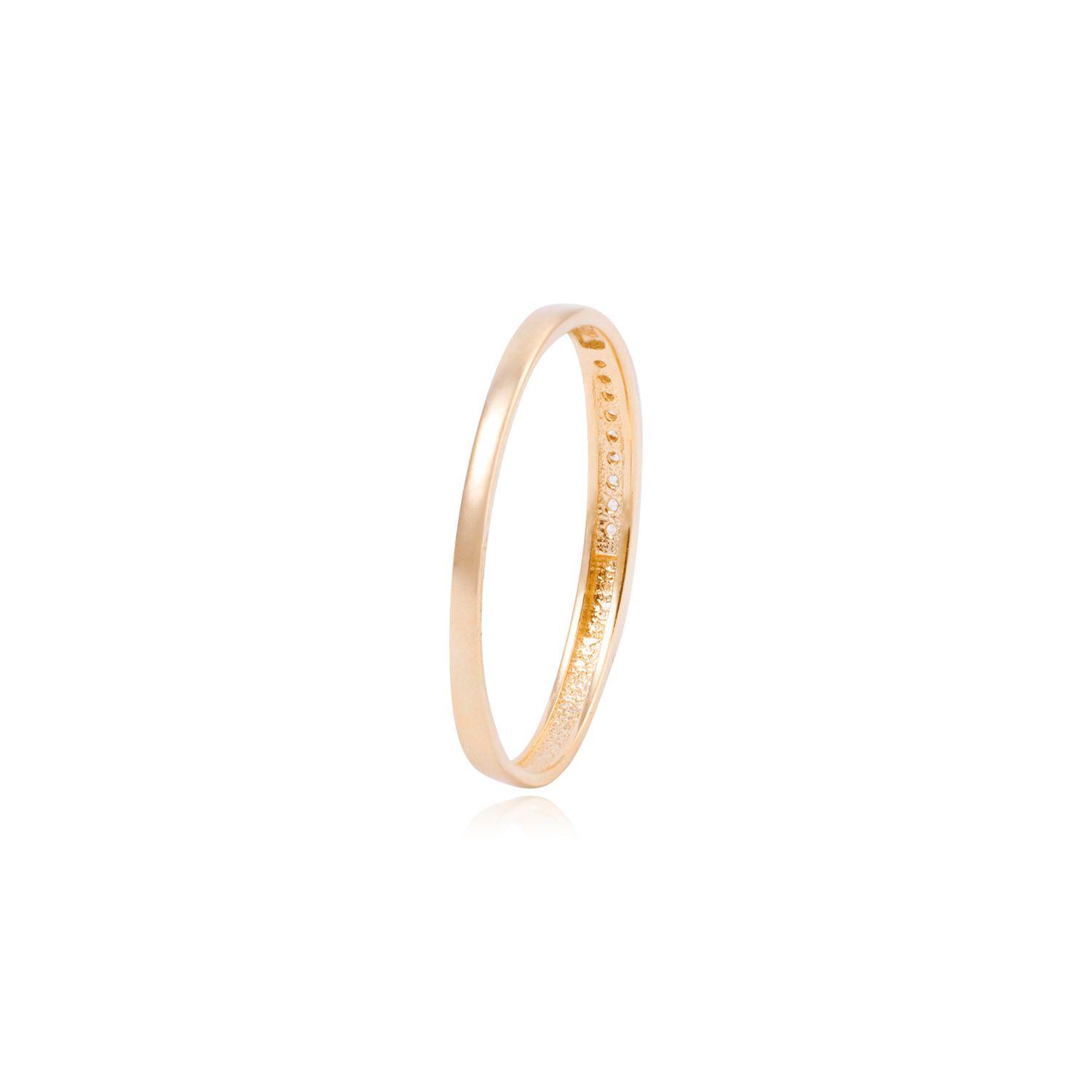 Anillo Compromiso de Oro 18Kt Medio Cintillo 9 Circonita-2