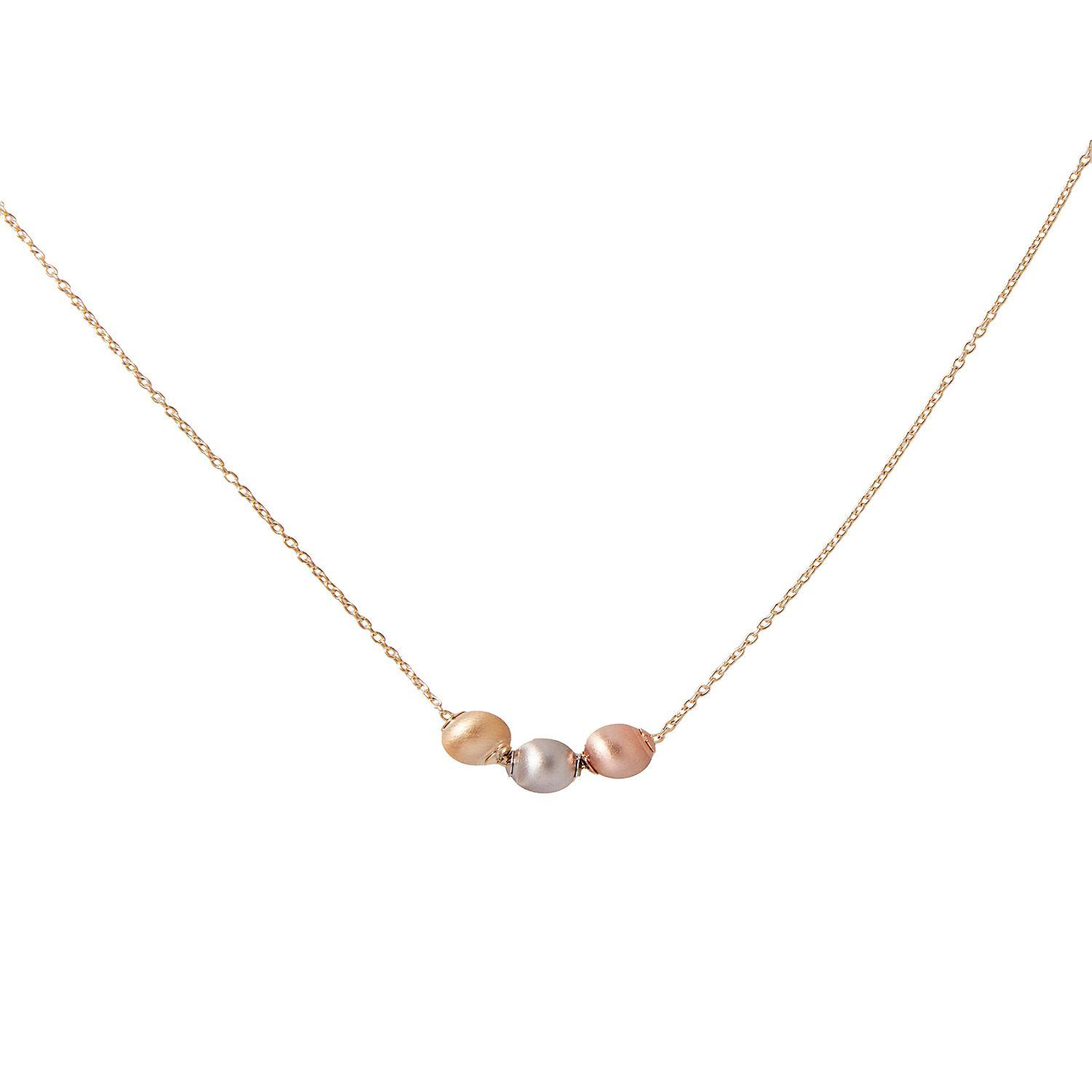 Collar de Oro 18kt Tres Bolitas-0