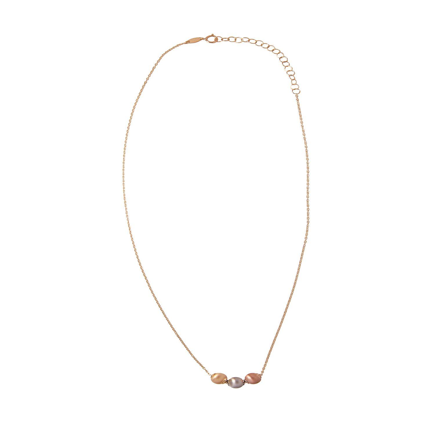 Collar de Oro 18kt Tres Bolitas-1