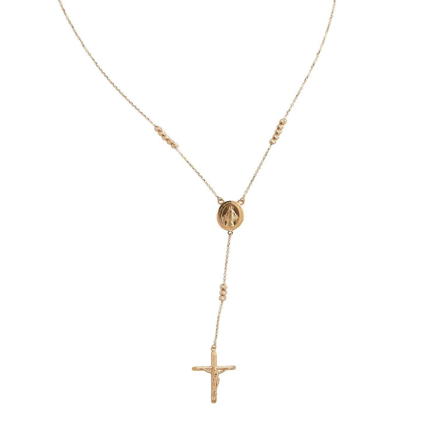Collar de Oro 18kt Rosario Clasico-0