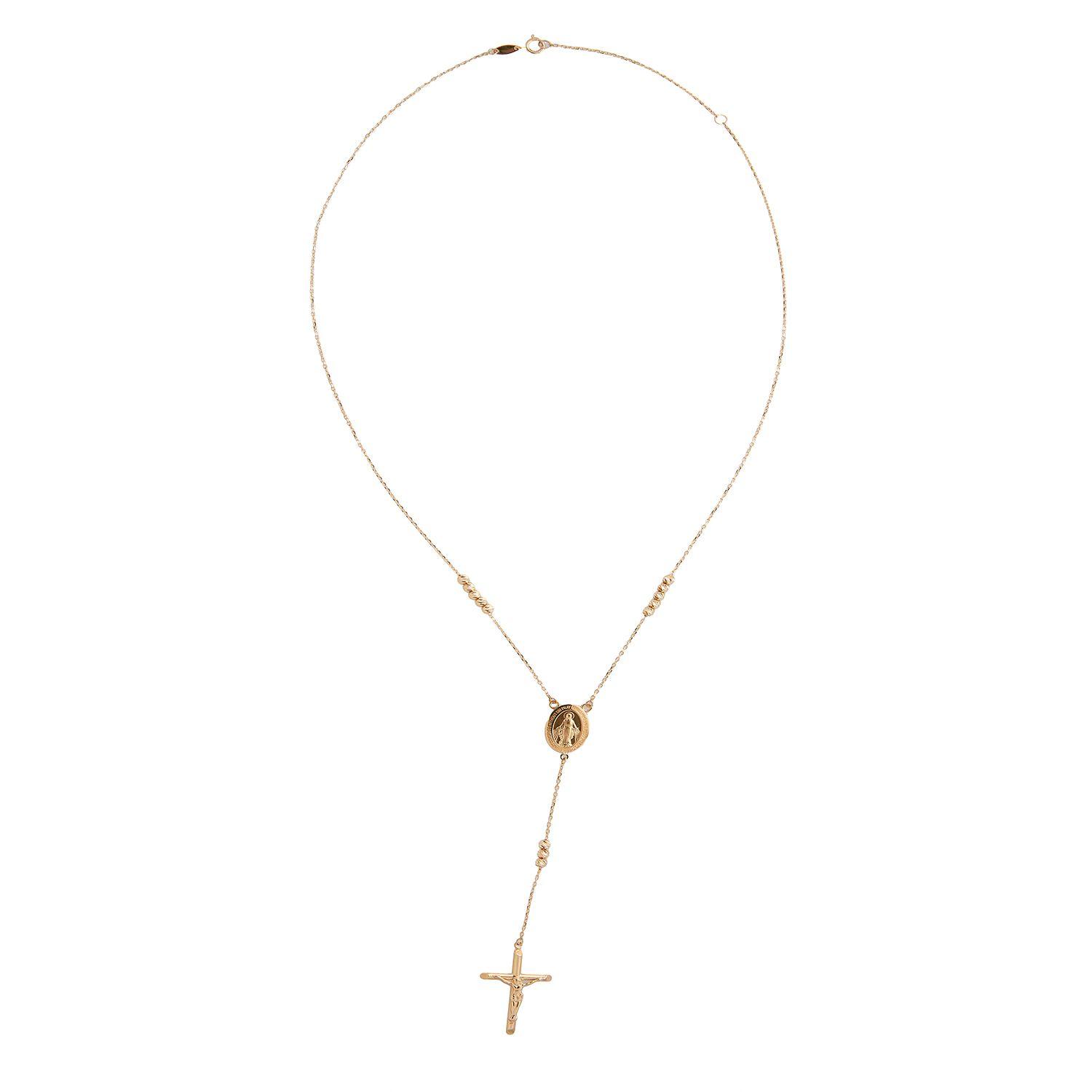 Collar de Oro 18kt Rosario Clasico-2