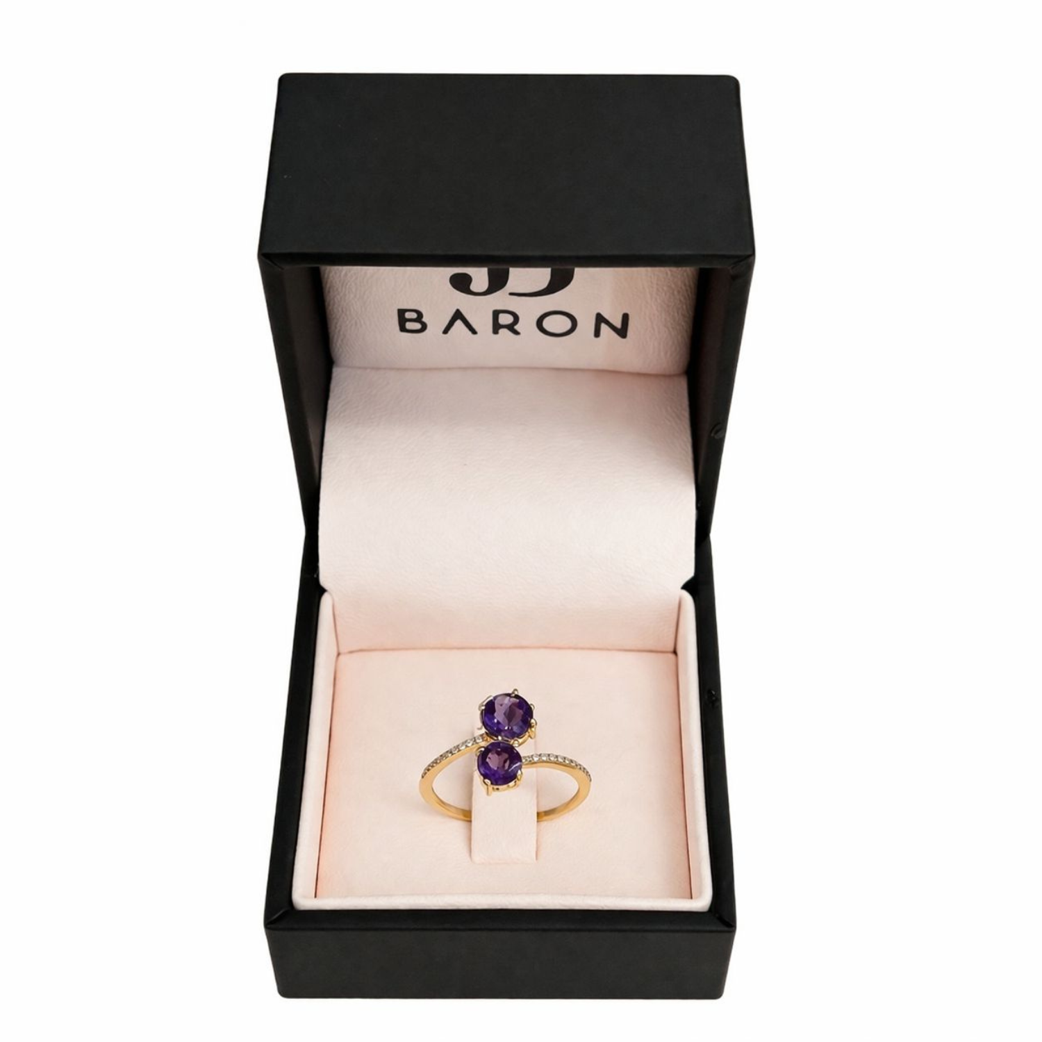 Anillo Oro Amarillo 18kt Diamantes 15 Pts Amatista 98 Pts-2