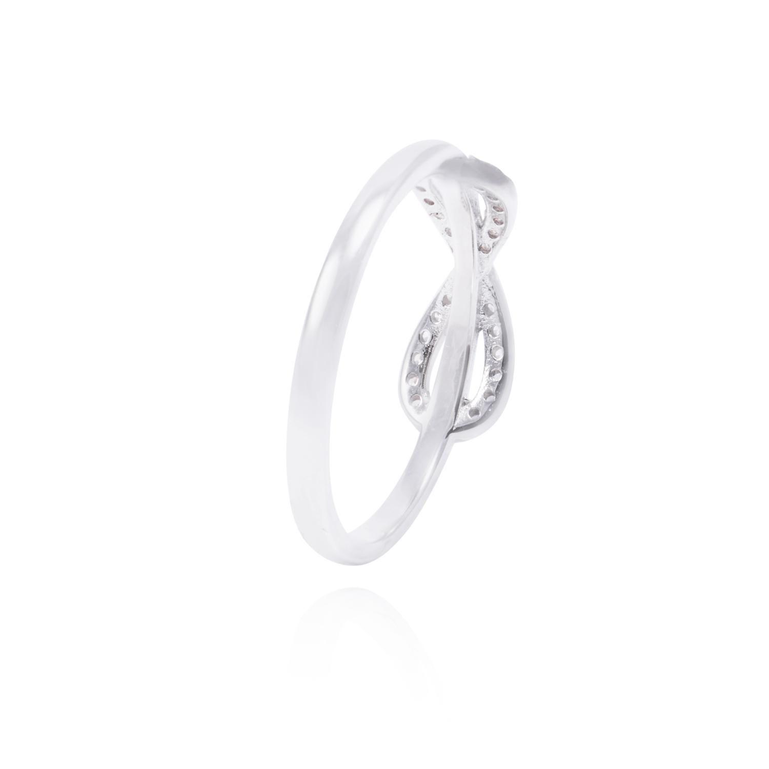 Anillo de Plata Esterlina Infinito Con Circonita-2