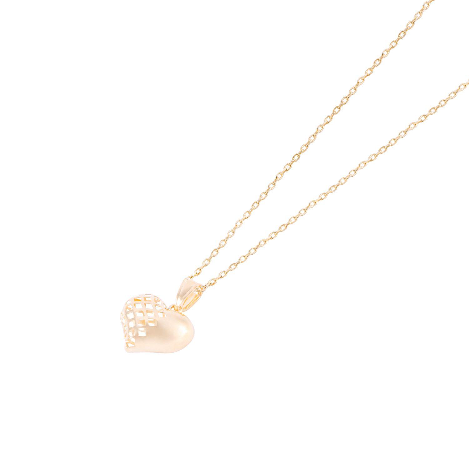 Aros de Oro 18kt Corazón Tallado-1
