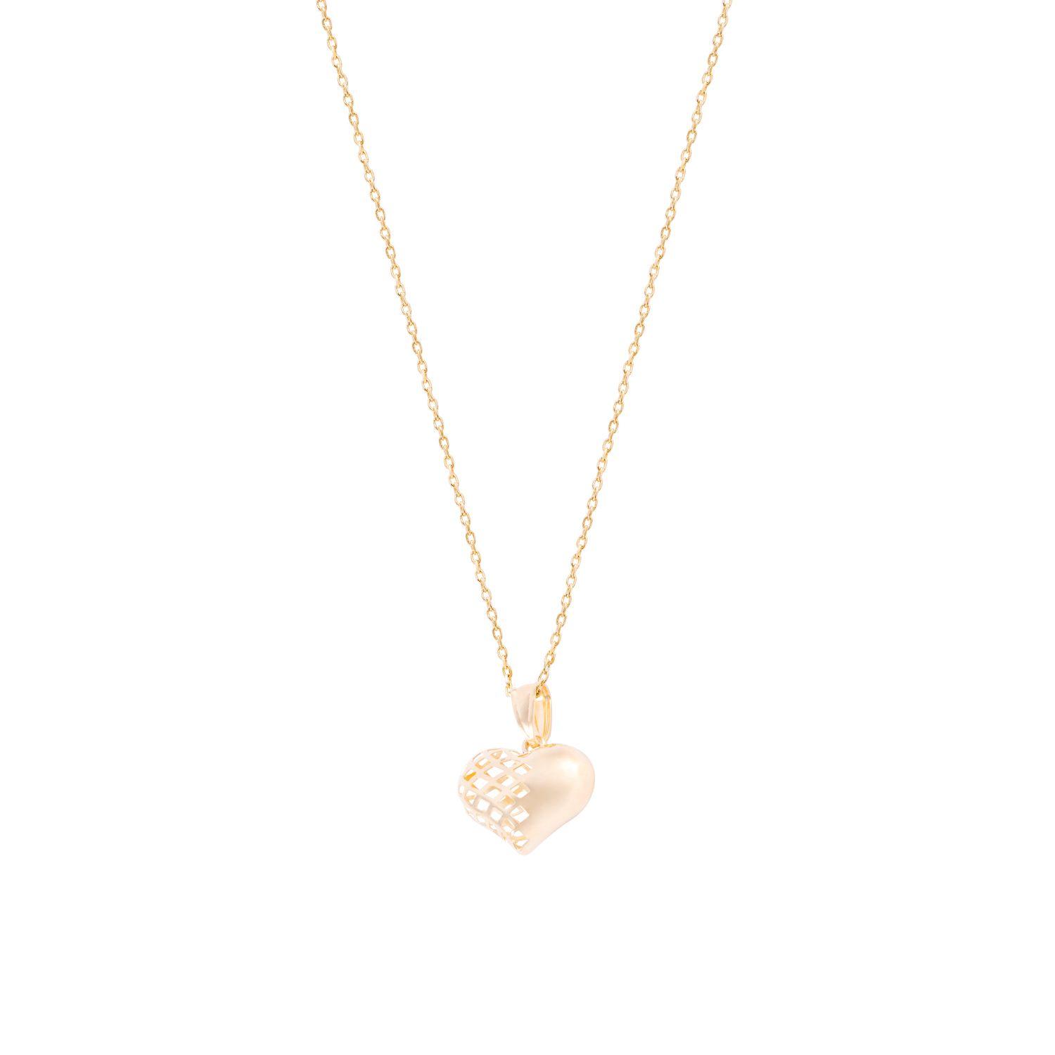 Aros de Oro 18kt Corazón Tallado-2
