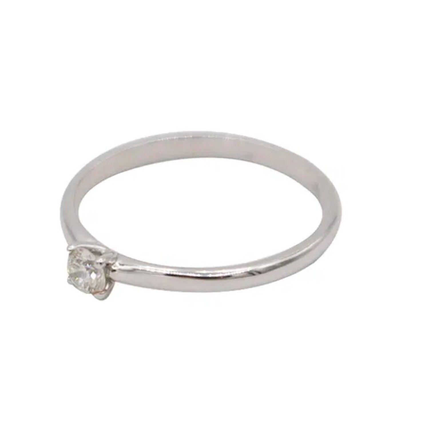 Anillo Oro Blanco 18kt Solitario Diamante 15 Puntos-1