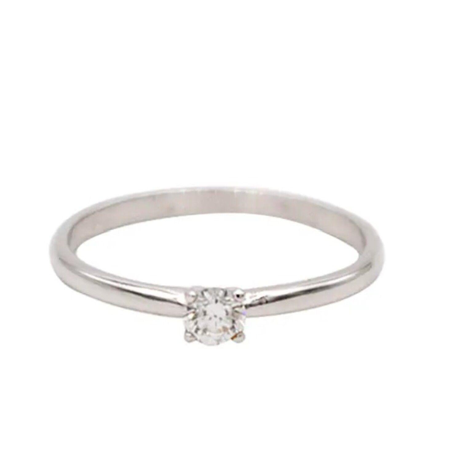 Anillo Oro Blanco 18kt Solitario Diamante 15 Puntos-2