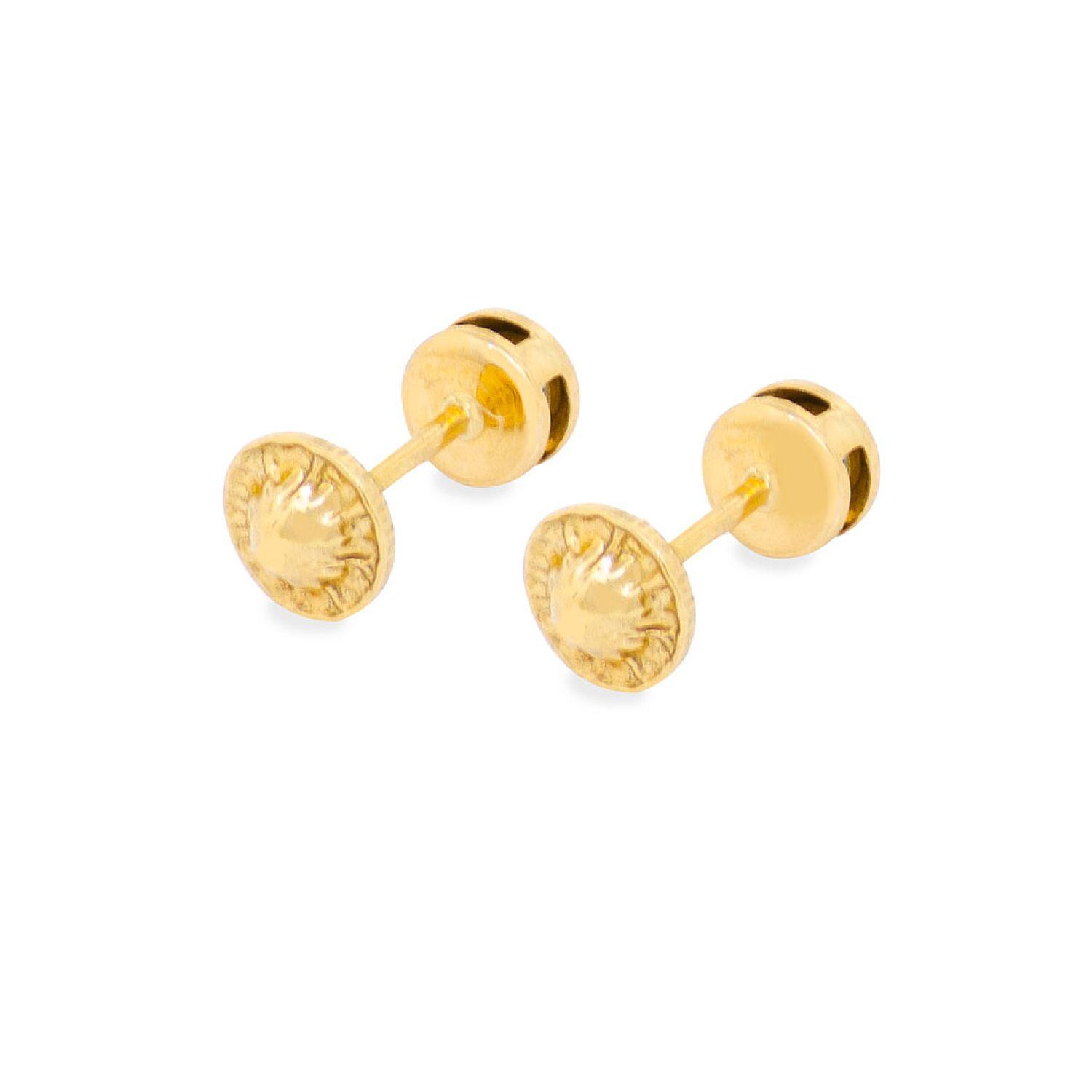 Aros de Oro 18kt Pto de Luz 3,5mm con Circonita-2