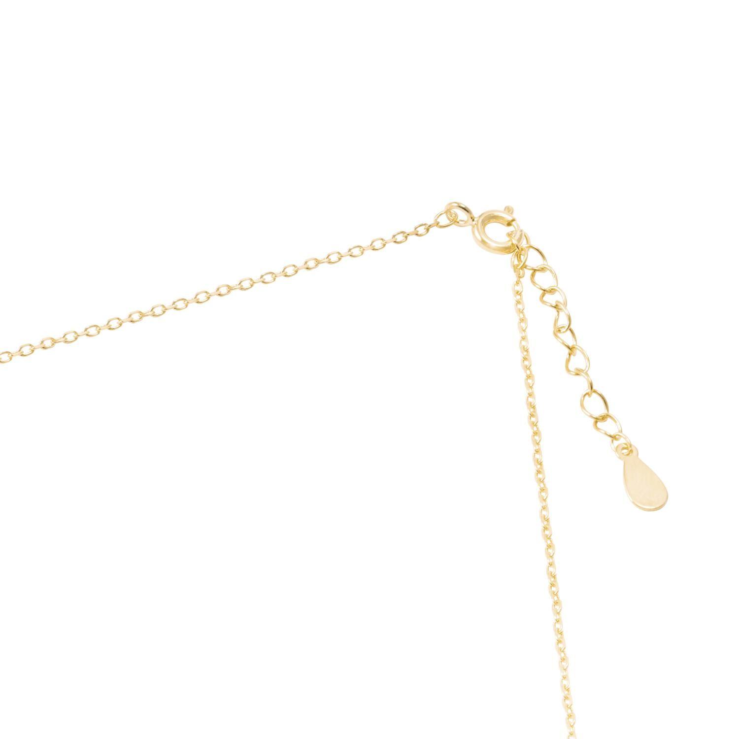 Collar de Plata Esterlina 925 Corazón Brillante con Circón Revestido en Oro 18Kt-2
