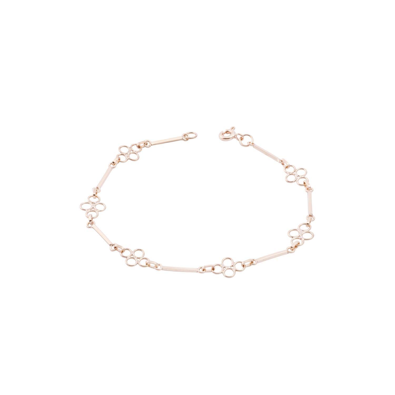 Pulsera Oro Miel 18kt Flor-2