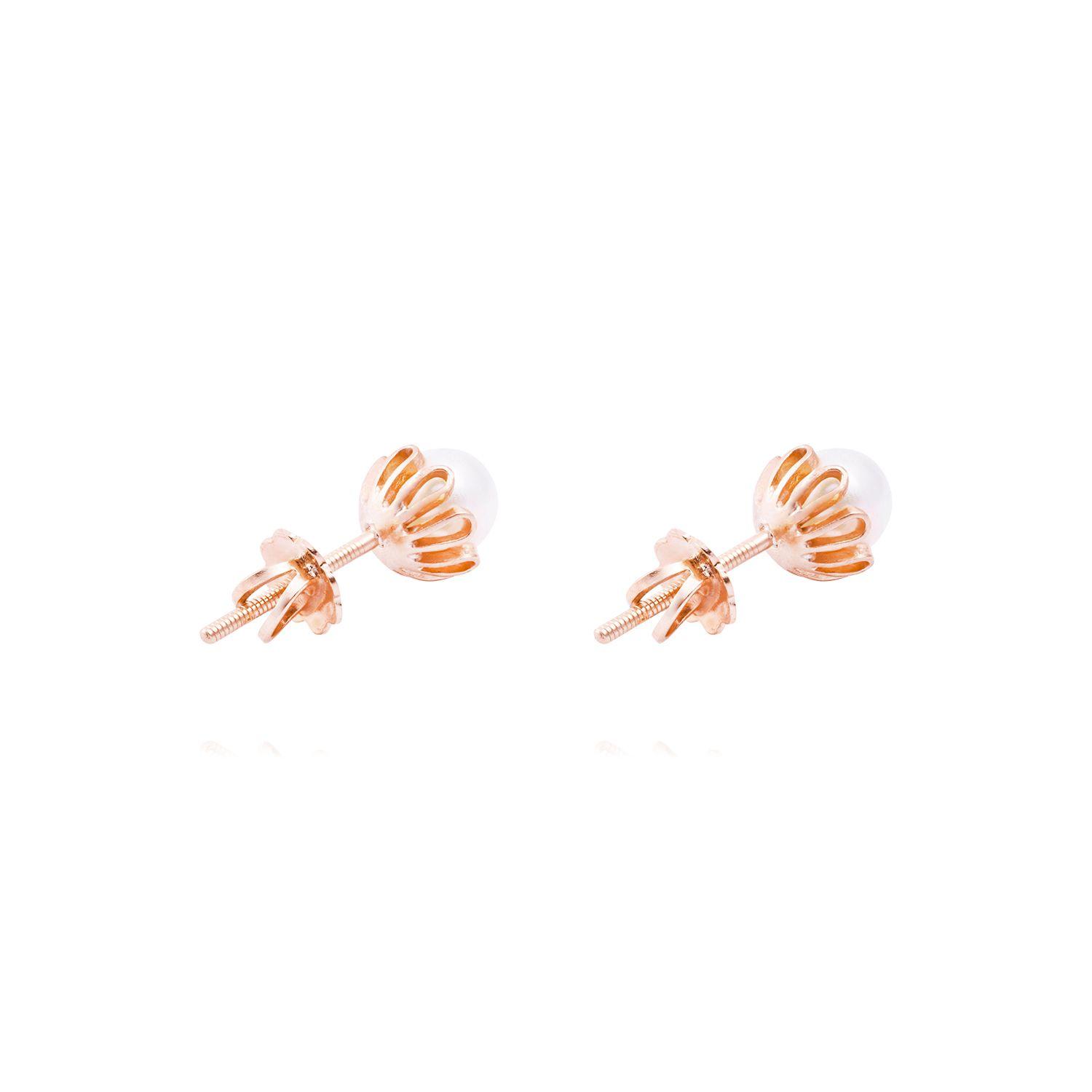 Aros Oro Miel 18kt Perla Natural-2