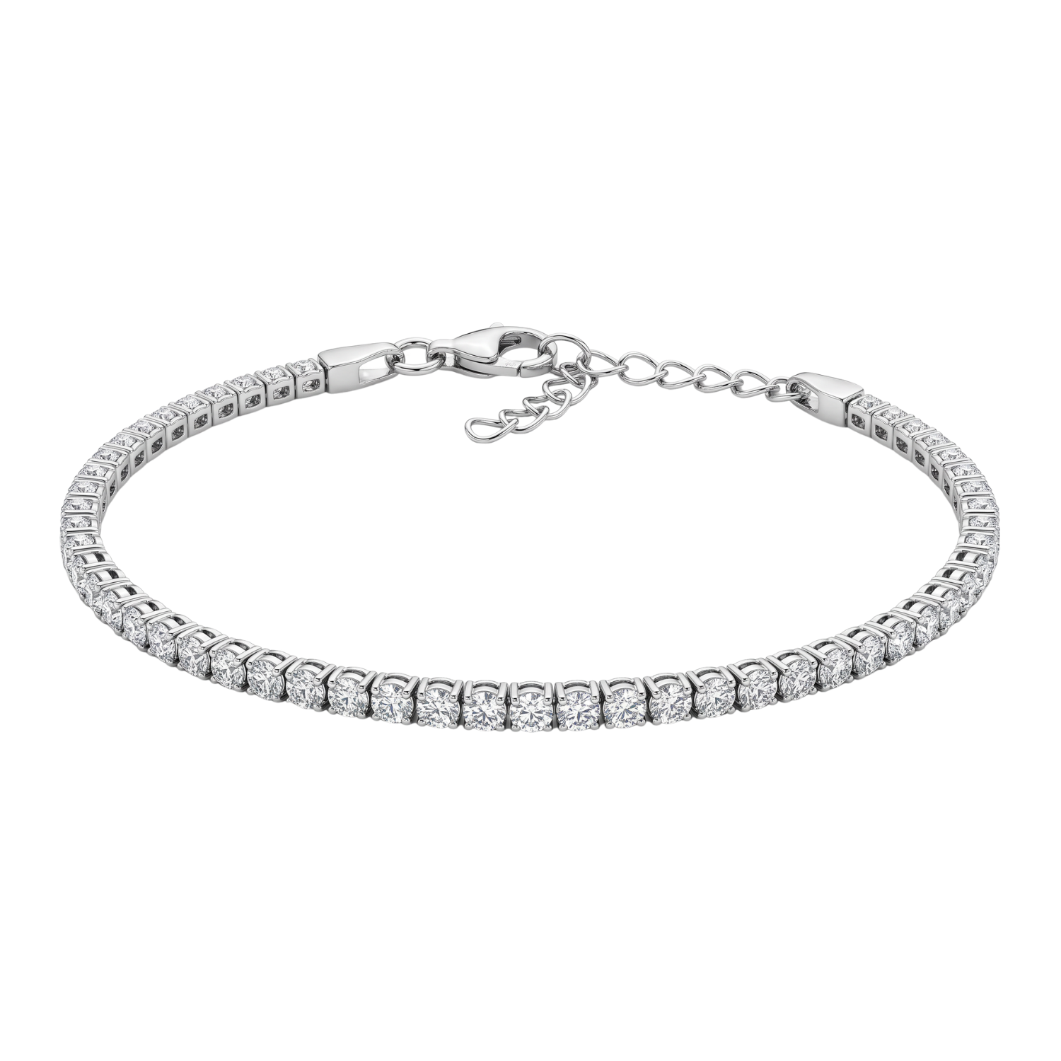 Pulsera de Plata Esterlina 925 Serpiente Circon Plateada-0