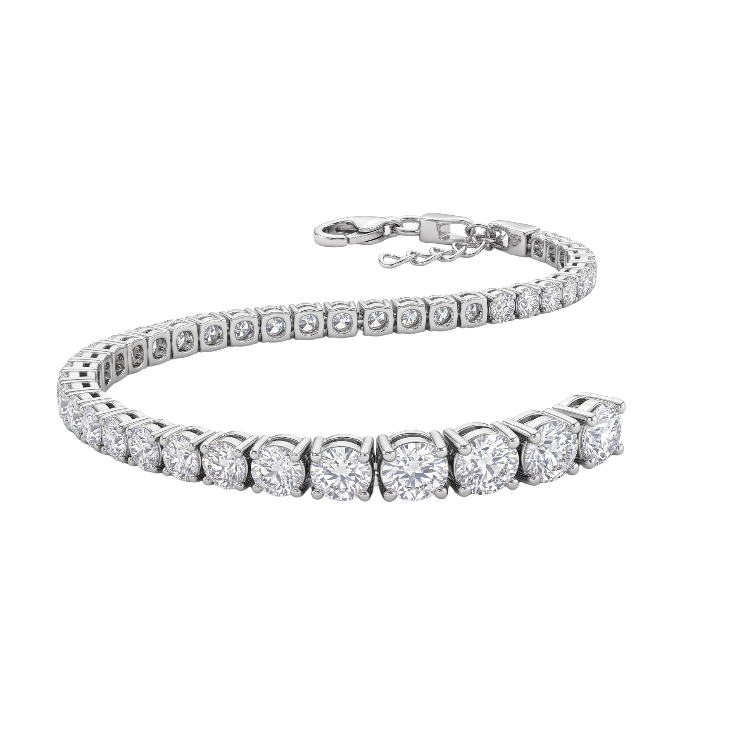 Pulsera de Plata Esterlina 925 Serpiente Circon Plateada-1