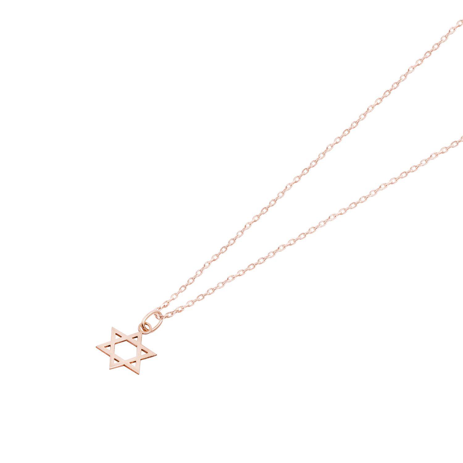 Colgante Oro Miel 18kt Estrella de David-2