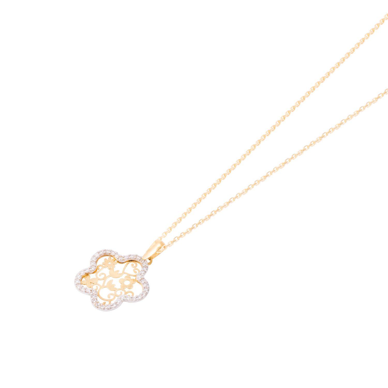 Colgante de Oro 18kt Flor Filigramas-2