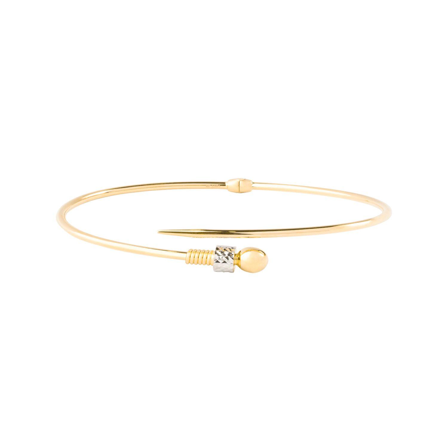 Pulsera de Oro 18kt Esclava Abierta-0