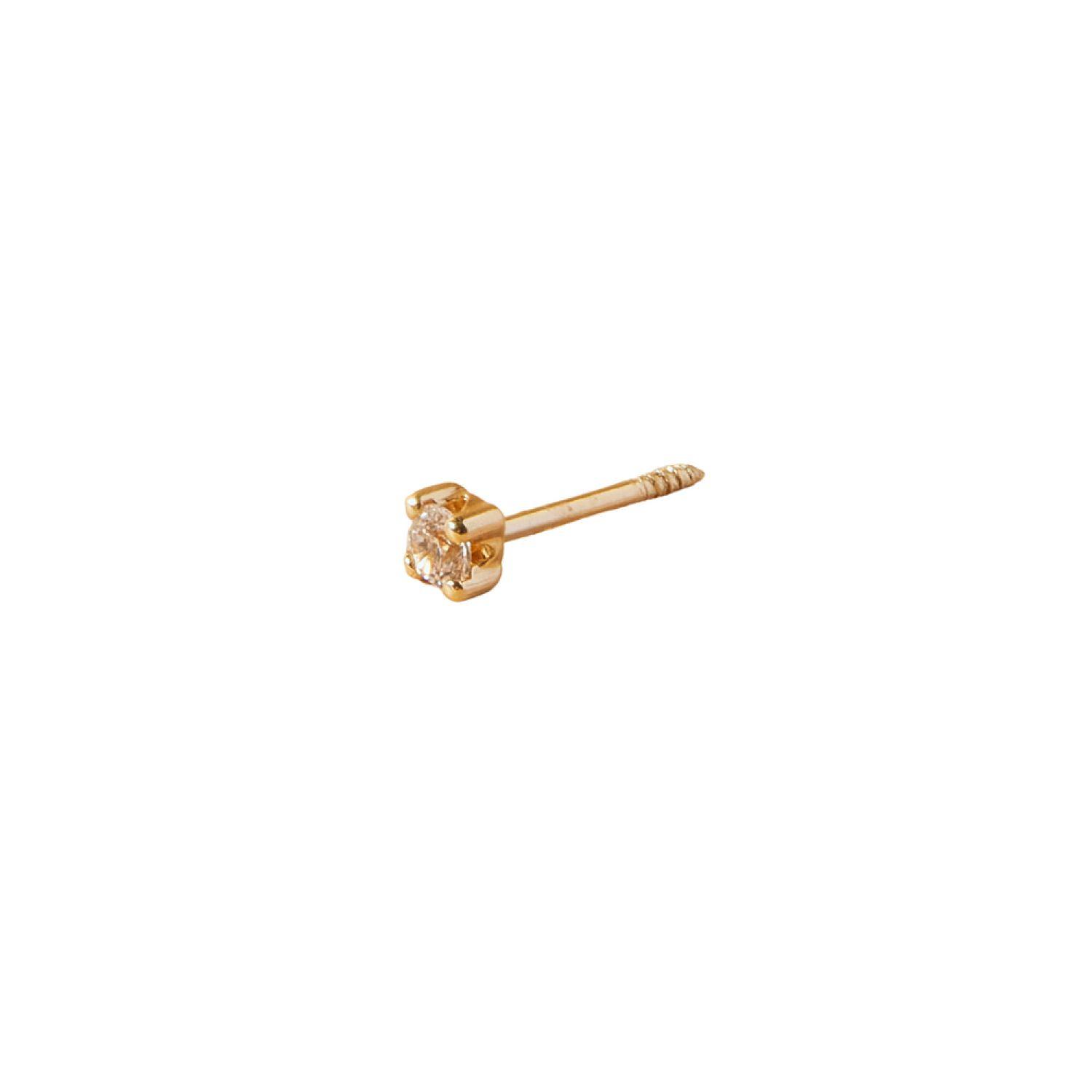 Aros de Oro 18kt Rosa de Francia Piedra 2,5mm-2