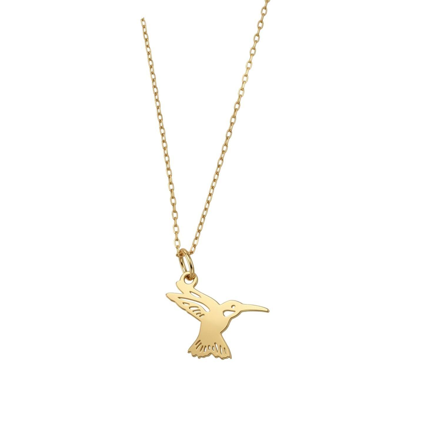 Colgante de Oro Miel 18kt Colibri-2
