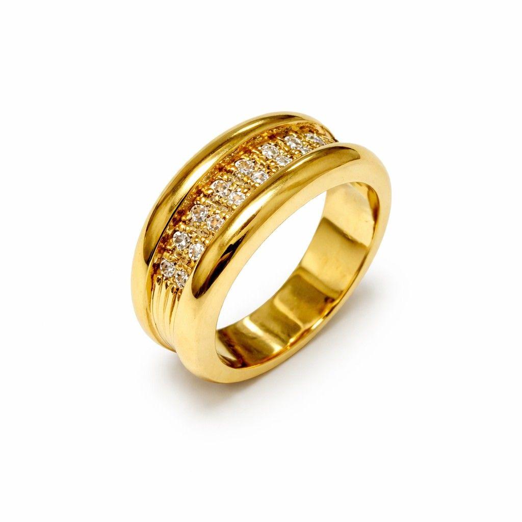 Anillo Oro Amarillo 18kt Noble Brillante-2