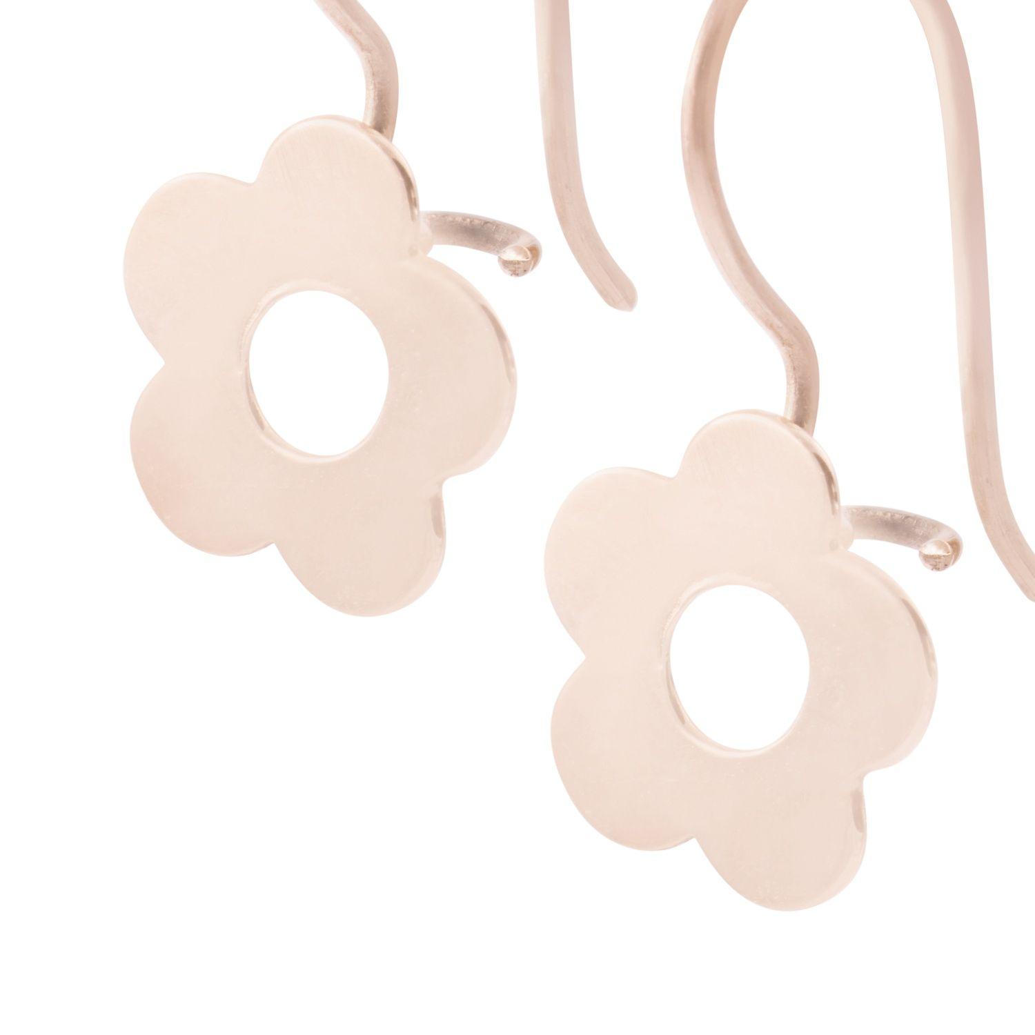 Aros Oro Miel 18kt Margarita Fija Mediana-1