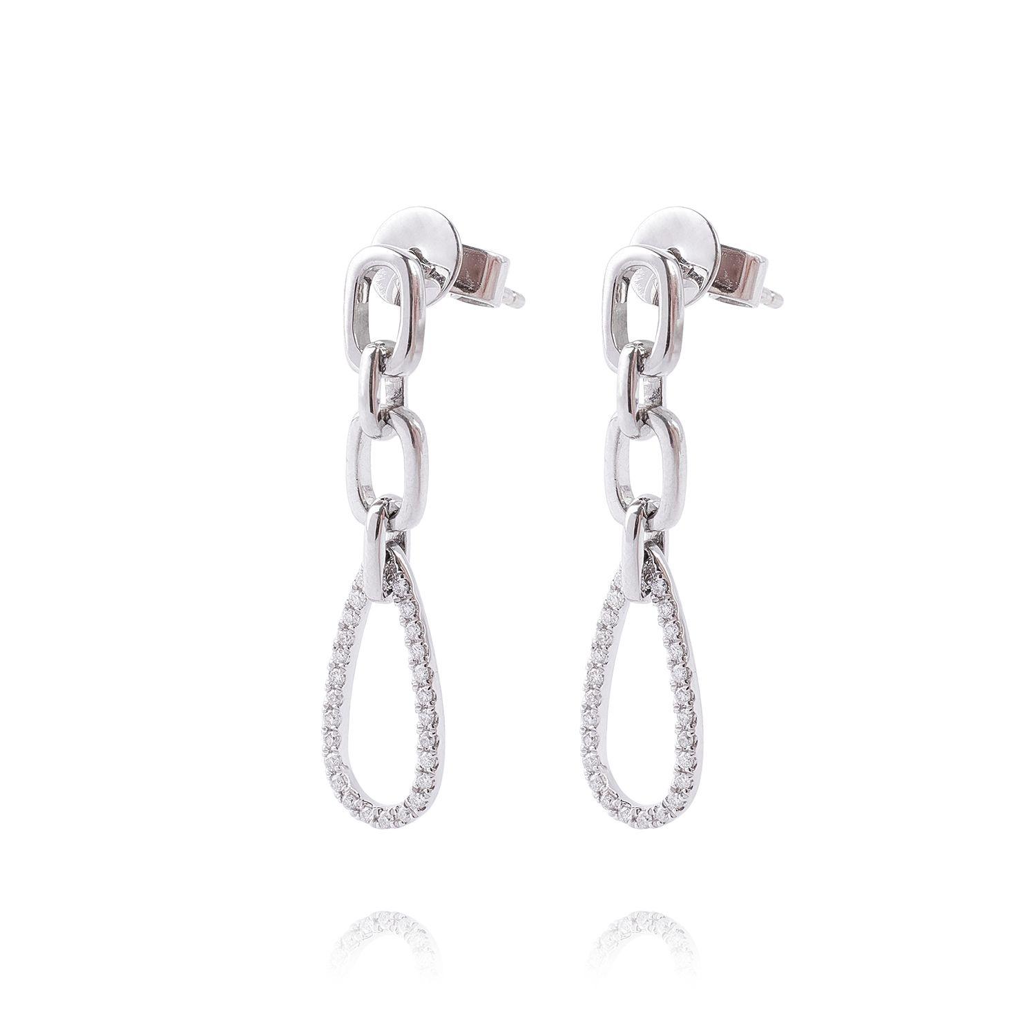 Aros Oro Blanco 18kt Diamantes 14 Pts Totales SI/H-0