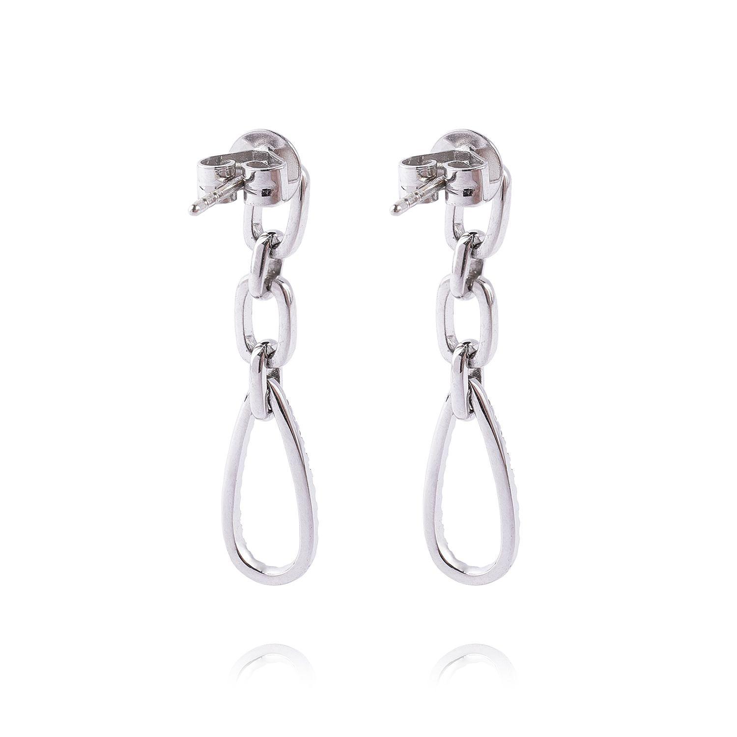 Aros Oro Blanco 18kt Diamantes 14 Pts Totales SI/H-2