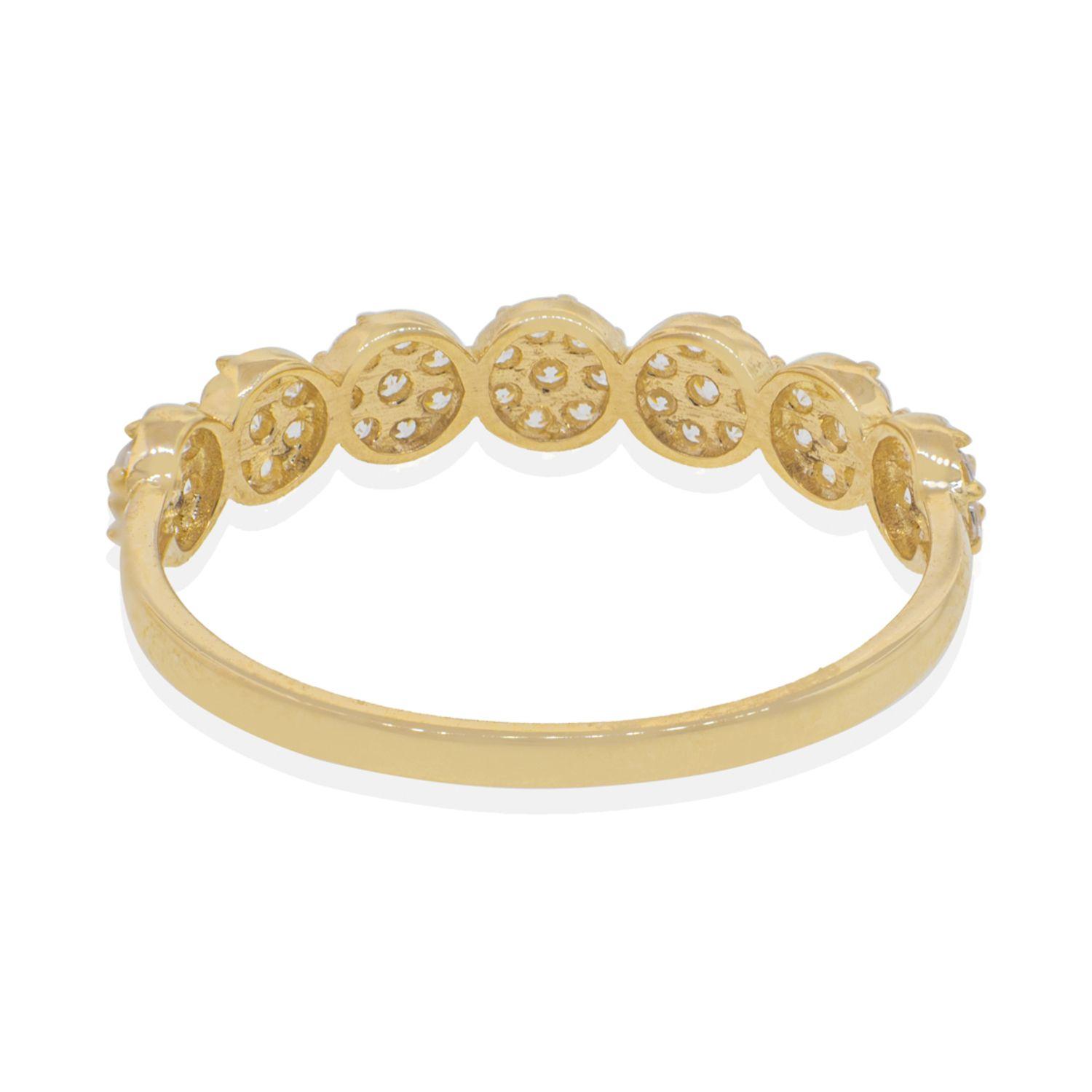 Anillo Compromiso de Oro 18Kt Flores Circones-1