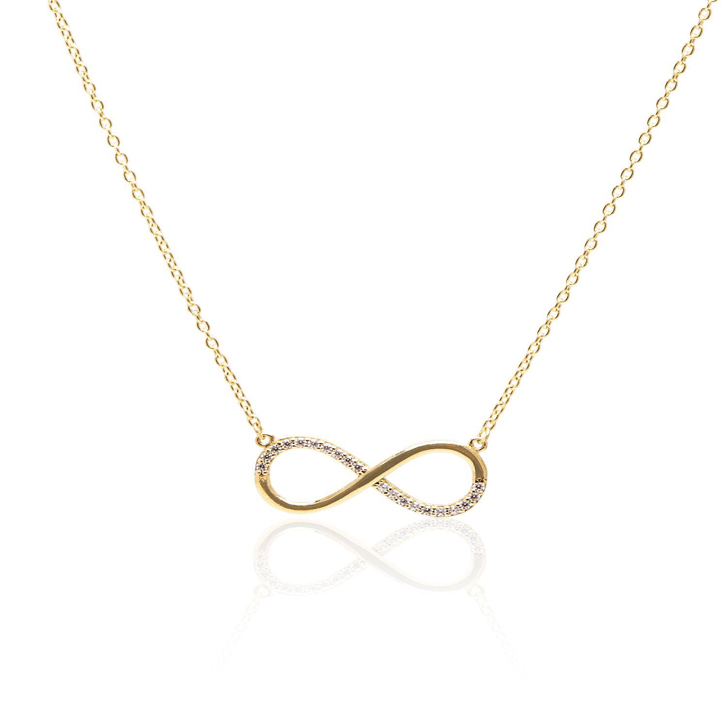 Collar Oro Amarillo 18kt Infinito Circonita-0