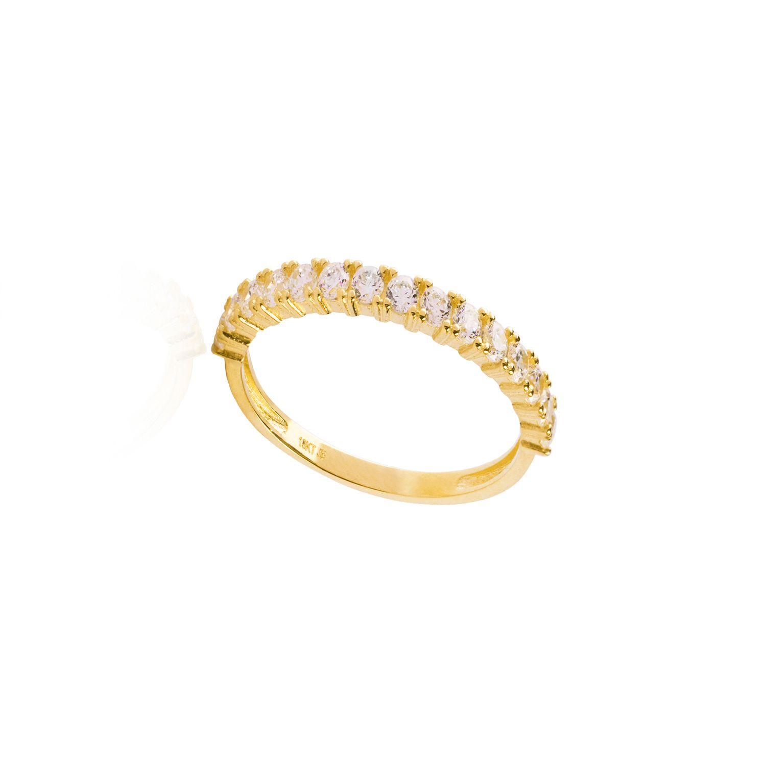Anillo Compromiso de Oro 18Kt Medio Cintillo Delgado-2