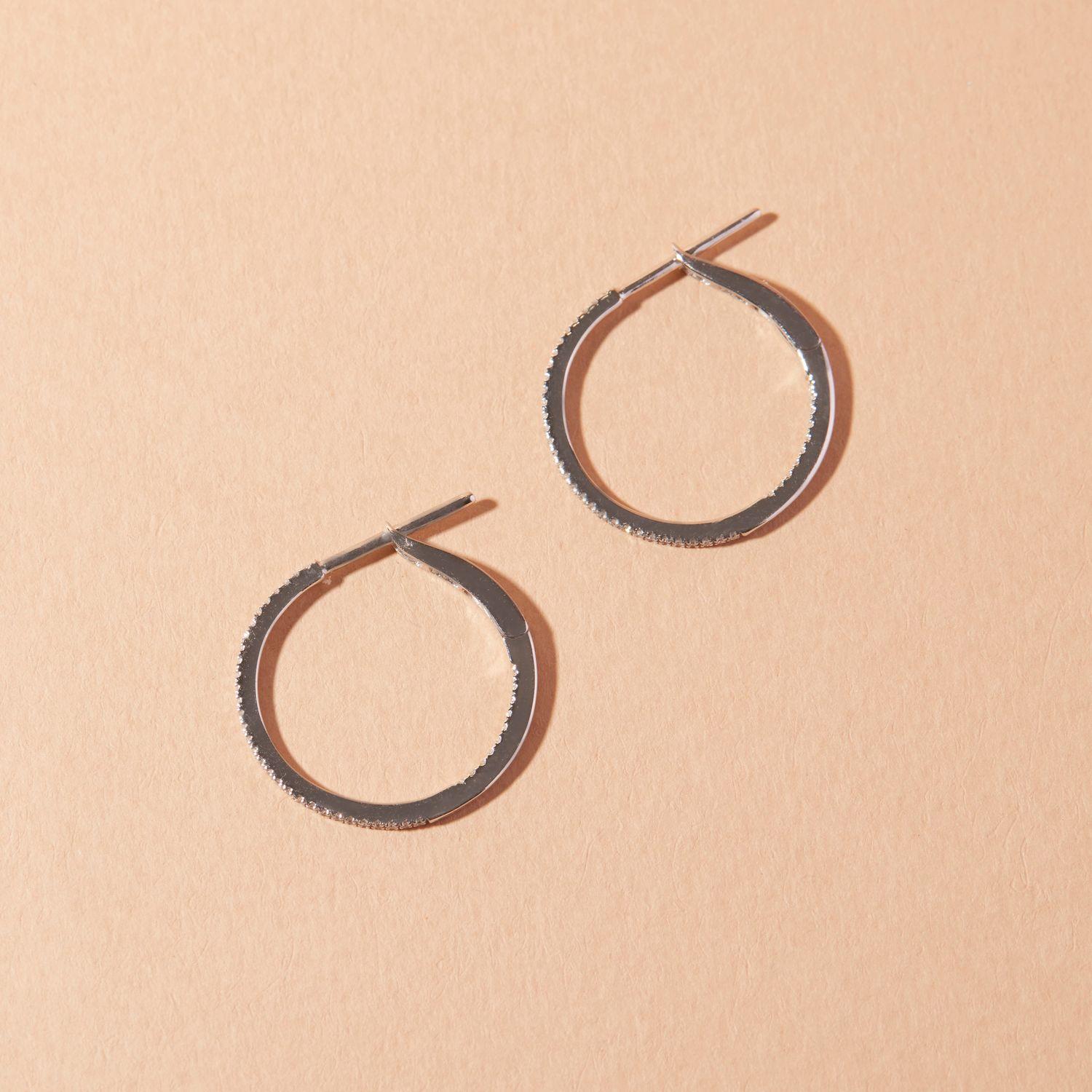 Aros Oro Blanco 18kt Diamantes 17Pts | Danielle Costantini-2