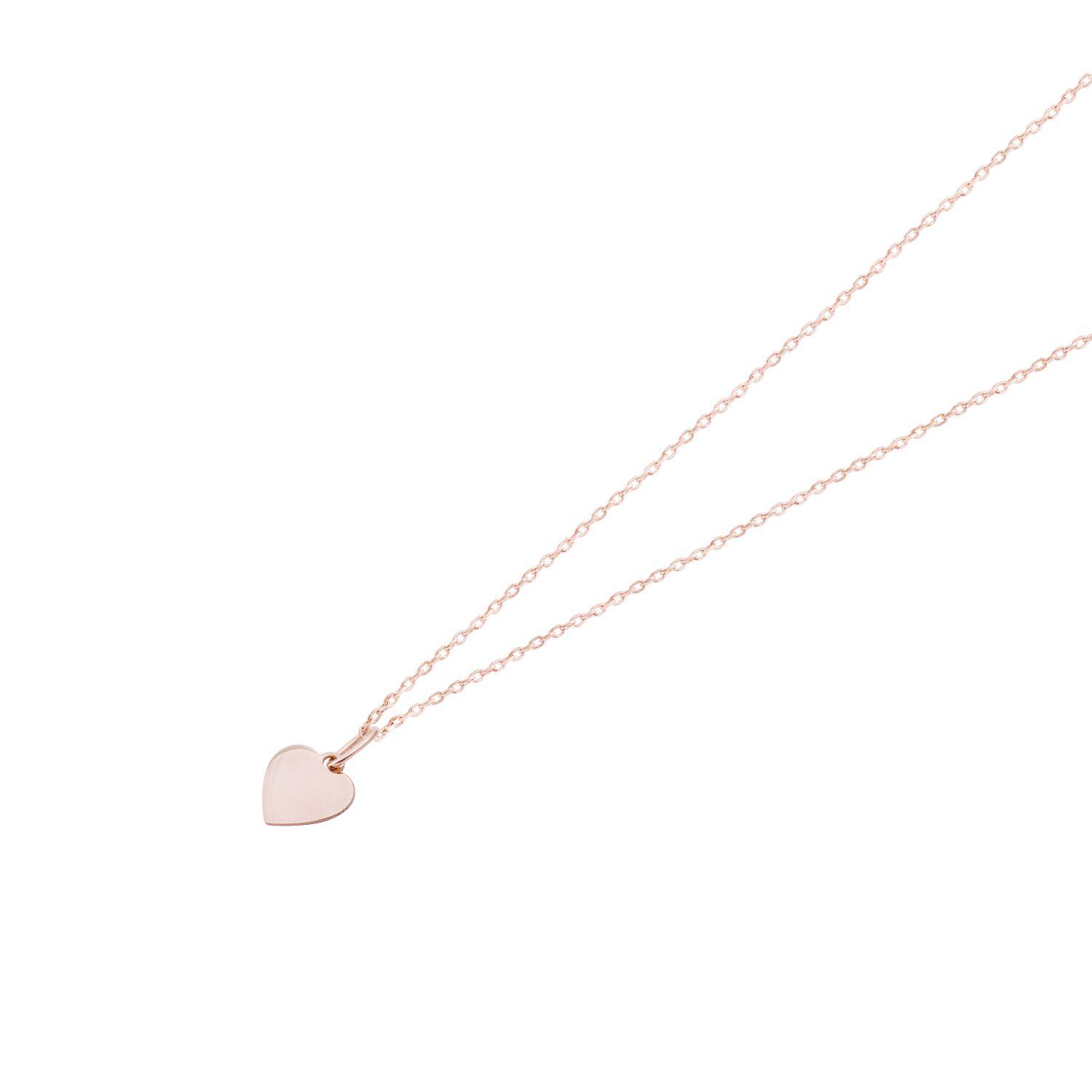 Colgante Oro Miel 18kt Corazón Plano Pequeño-2