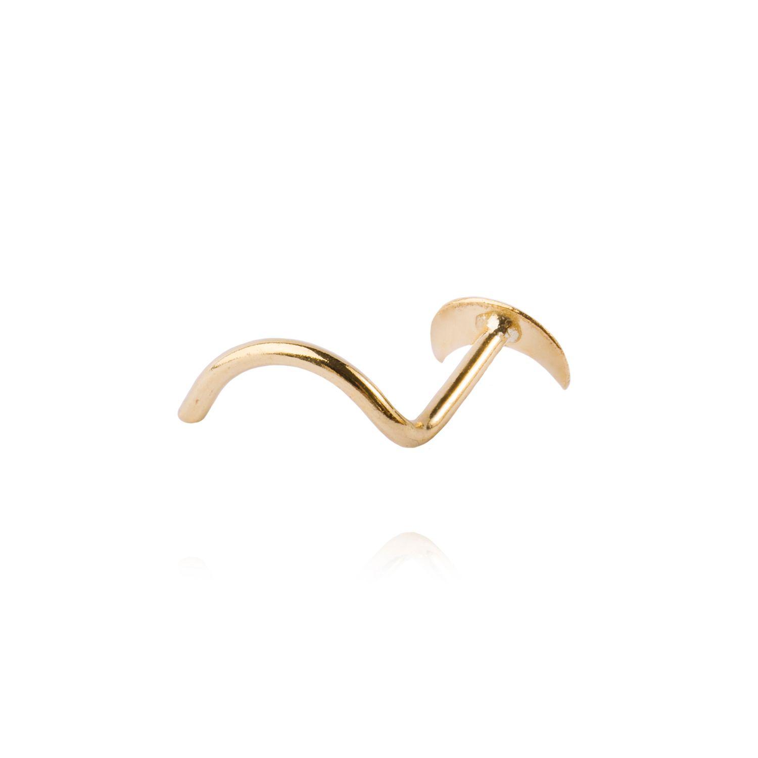 Aro Piercing de Oro 9kt Media Luna-2