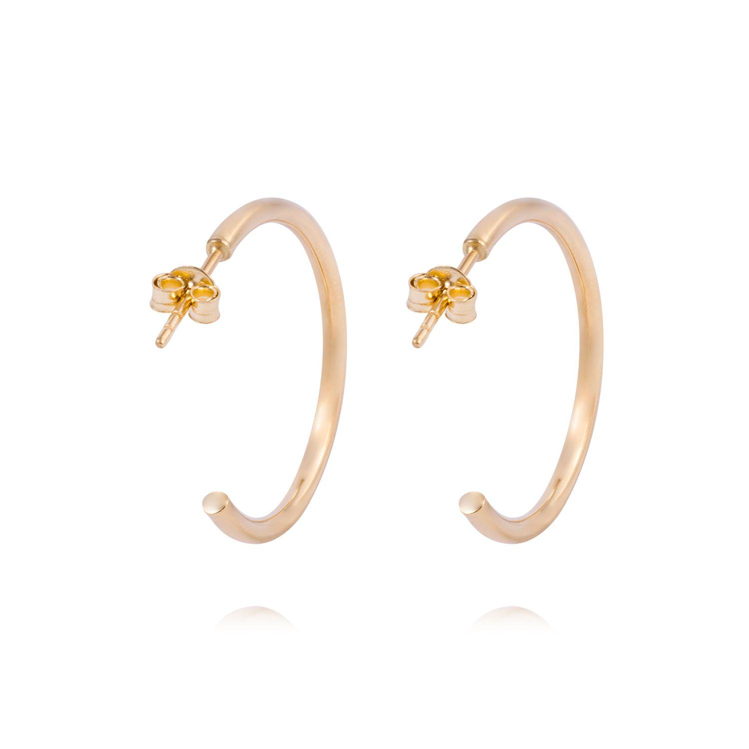 Aros de Oro 18kt Media Argolla 25MM-2