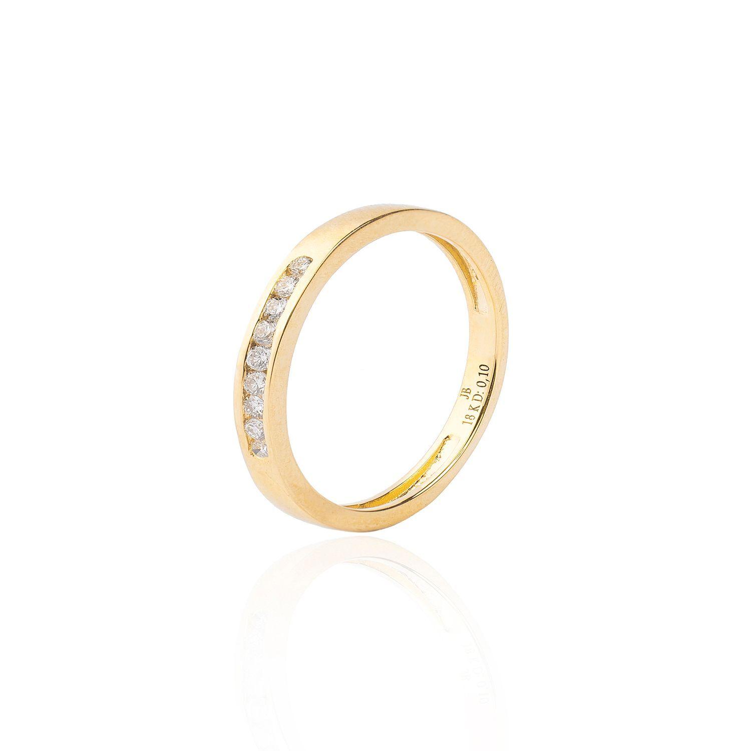 Anillo Oro Amarillo 18Kt Diamantes 10Puntos-2