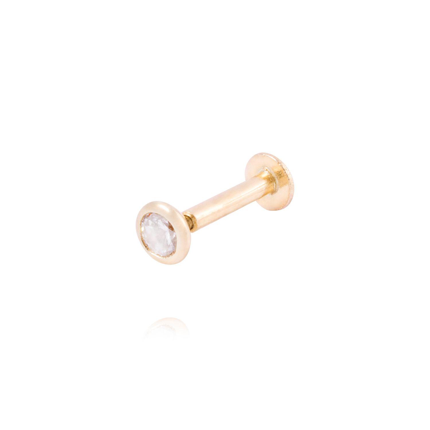 Piercing de Oro de 9kt Punto de luz mediano-0