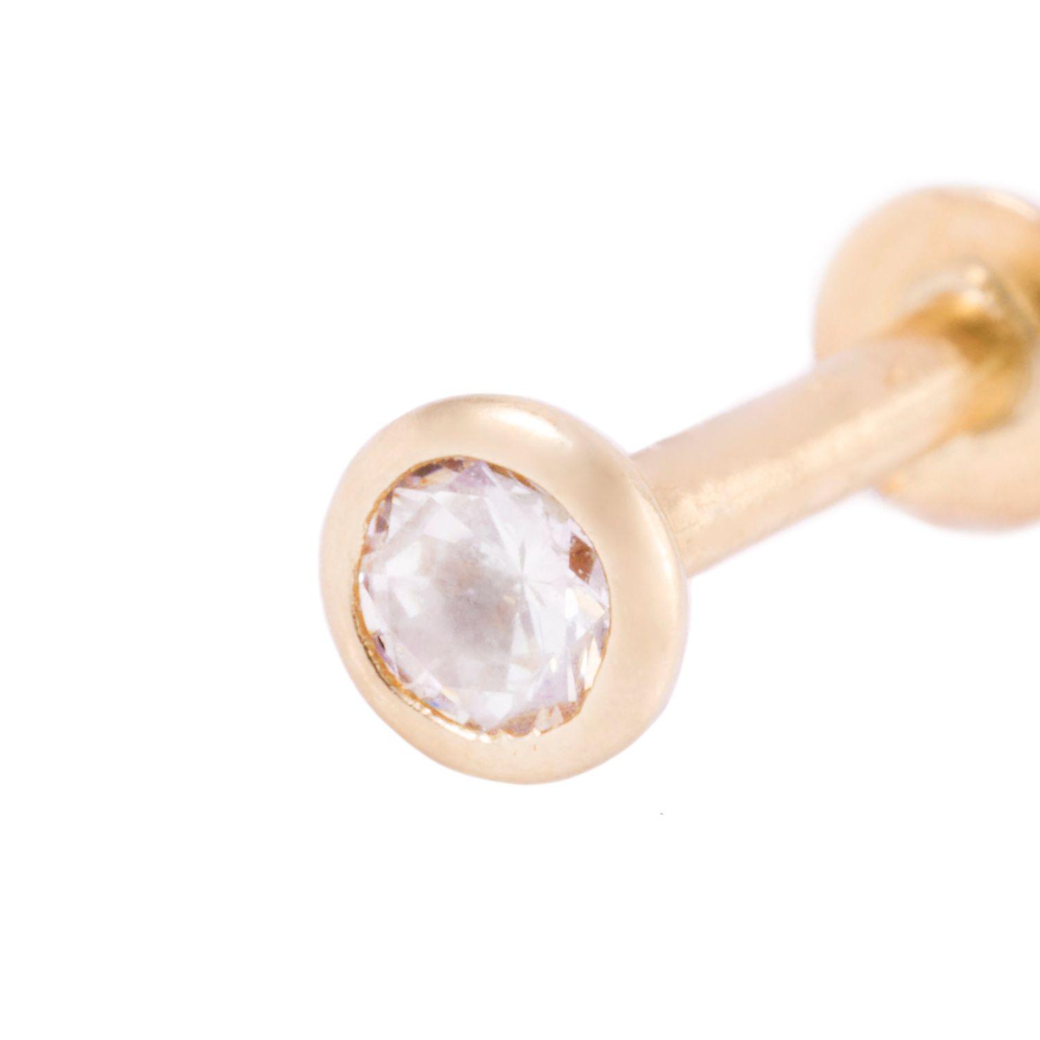 Piercing de Oro de 9kt Punto de luz mediano-1