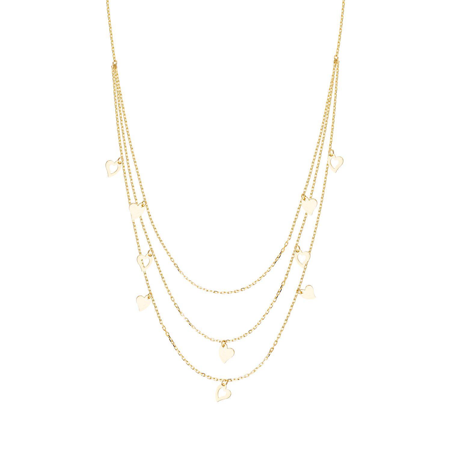 Collares de Oro 18kt Modelo Corazón Colgante-2