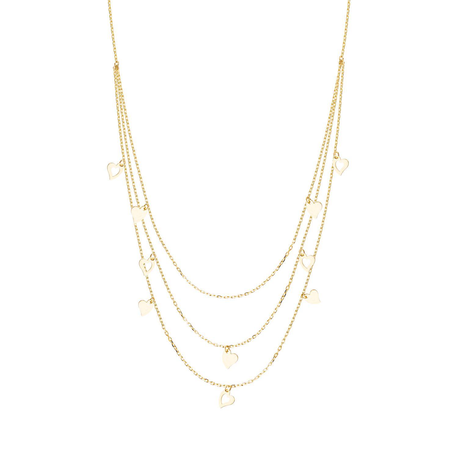 Collares de Oro 18kt Modelo Corazón Colgante-2