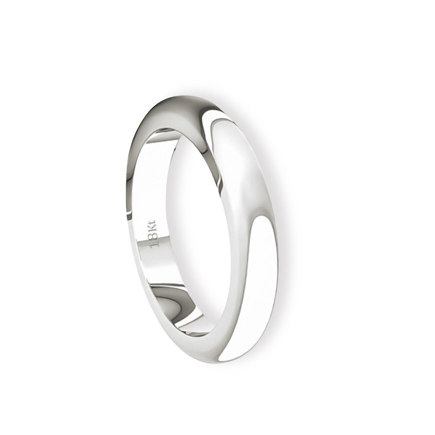 Argolla Matrimonio de Oro Blanco 18kt Inglés Padua 3,0mm-2