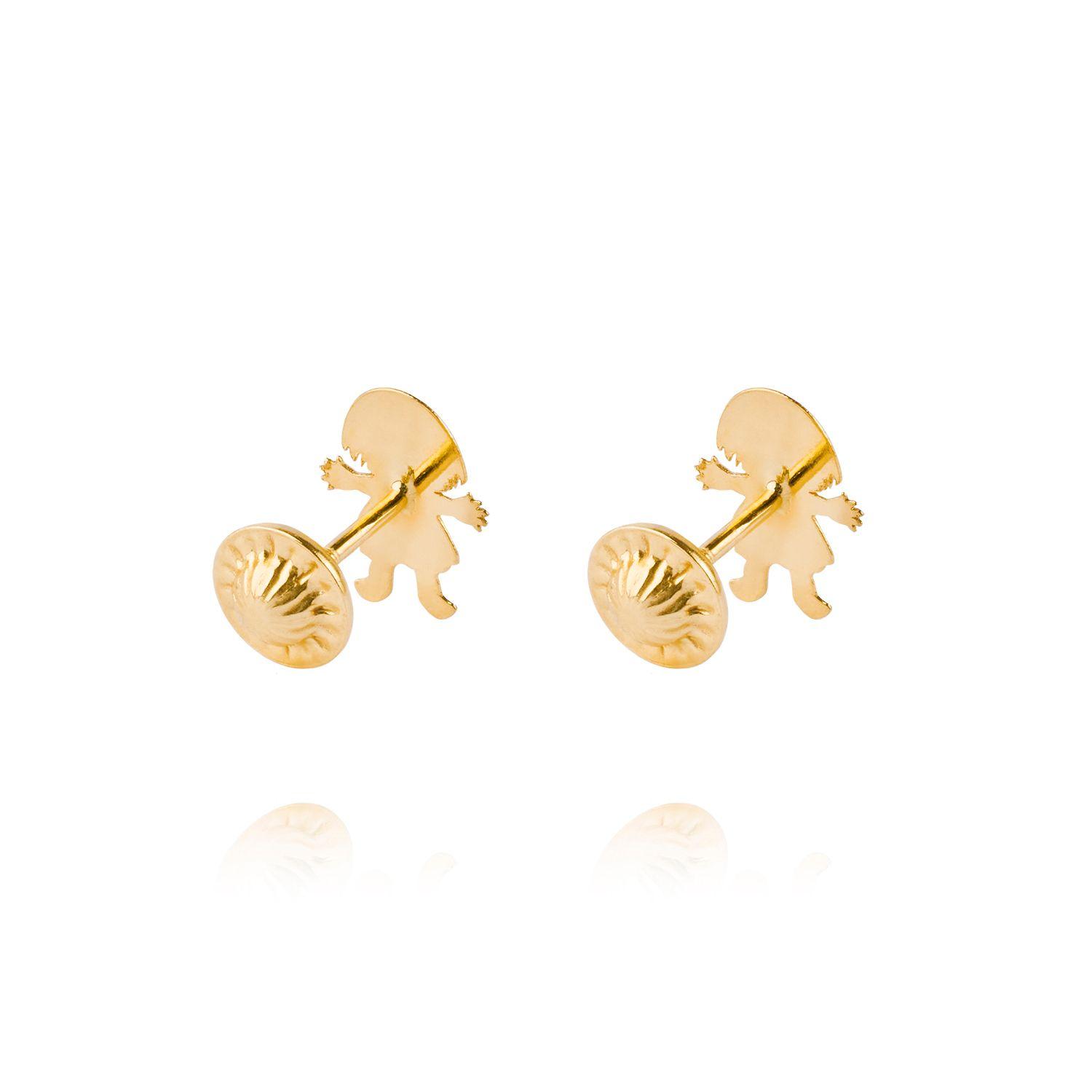 Aros de Oro 18kt Modelo Niña Chica-1