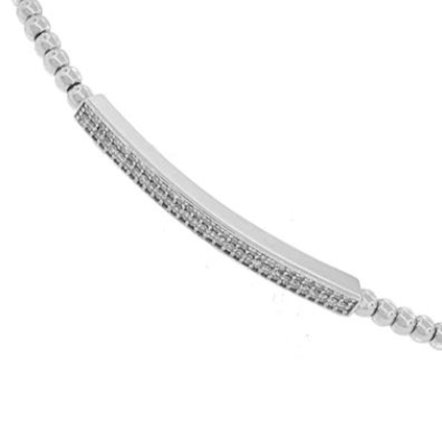 Pulsera Oro Blanco 18kt Diamantes (Brazalete)-1