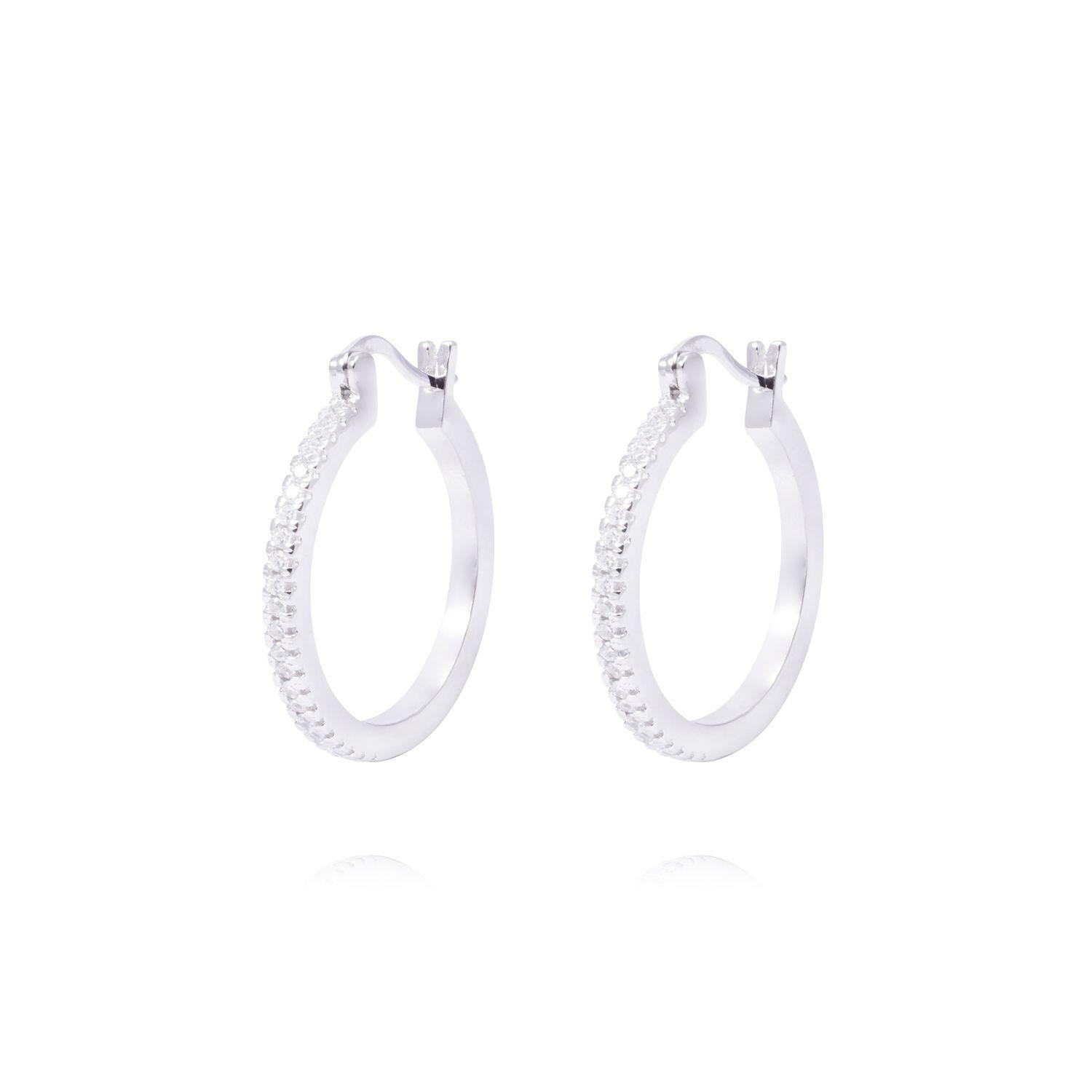 Conjunto Lazos con Brillo Plata Esterlina 925-1