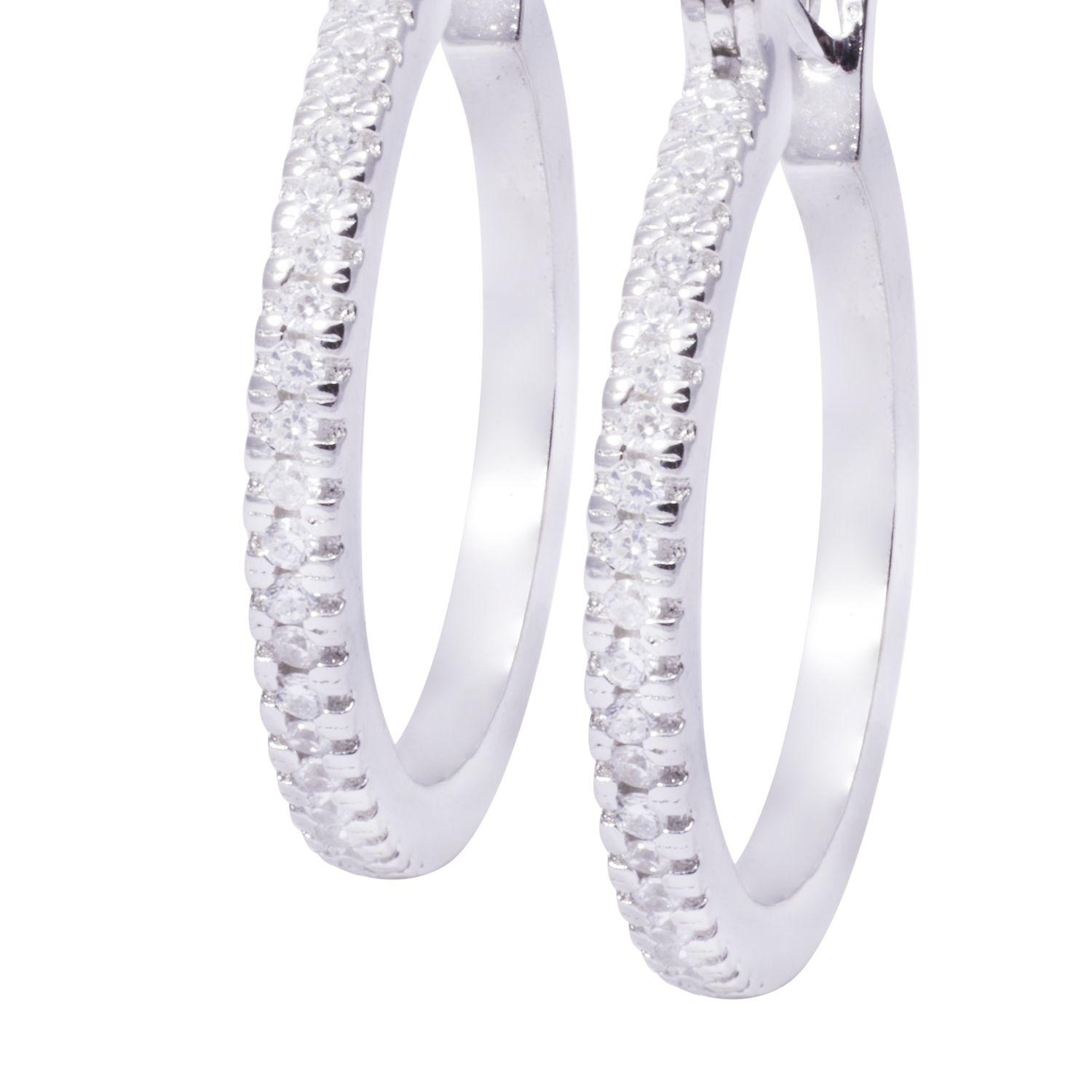 Conjunto Lazos con Brillo Plata Esterlina 925-2