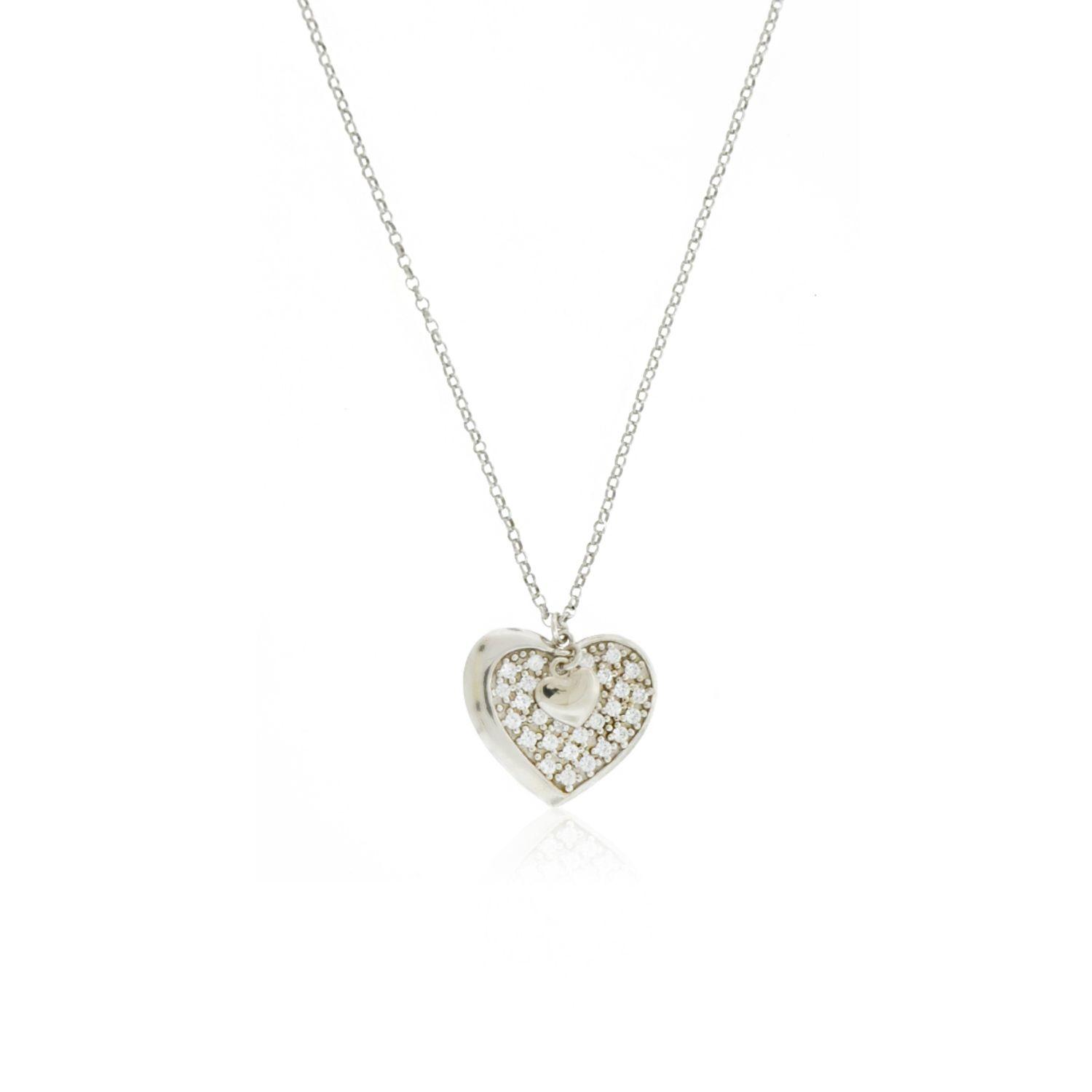 Collar de Plata Esterlina 925 Corazón con Circonitas-1