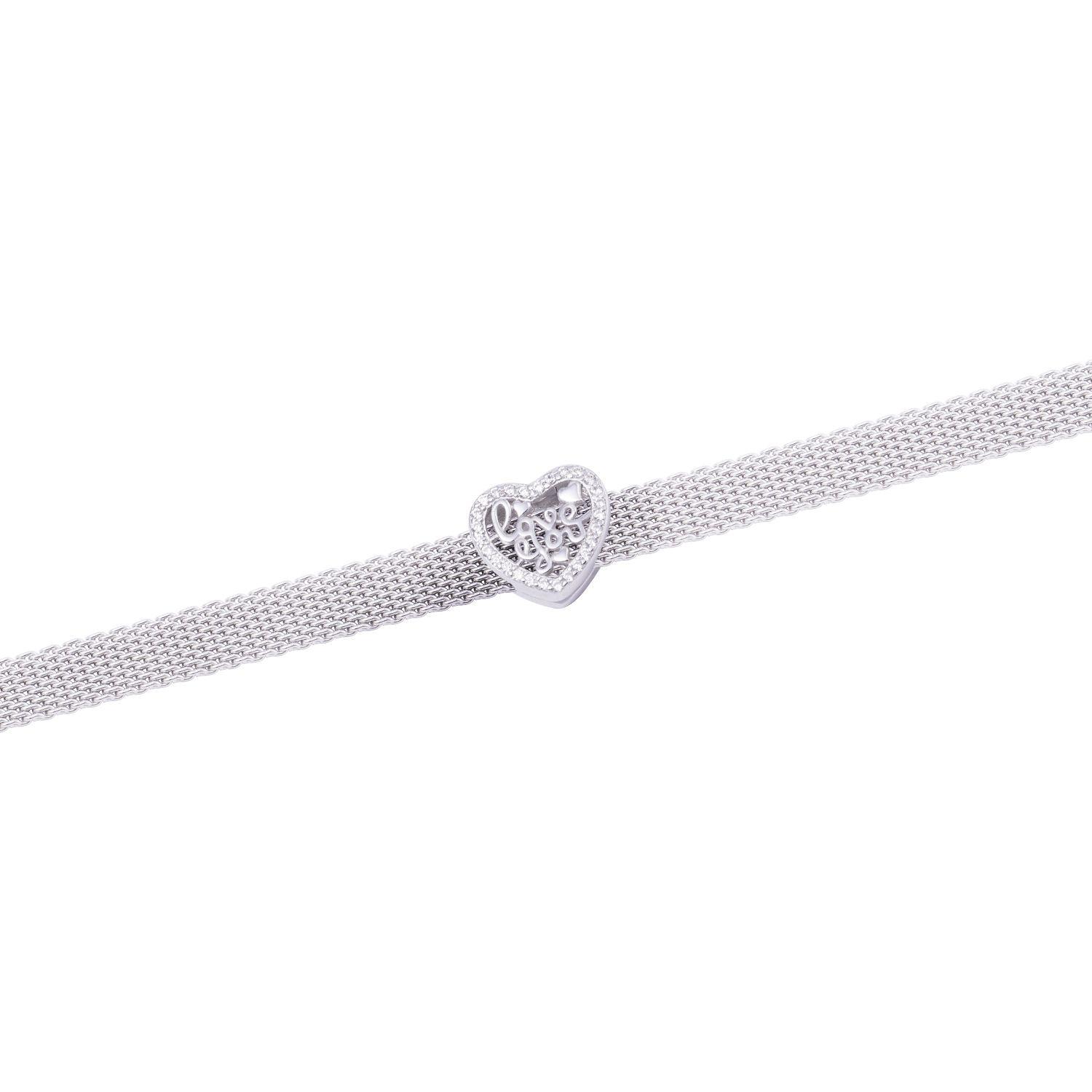Dije de Plata broche Corazón Love con Circonita-2