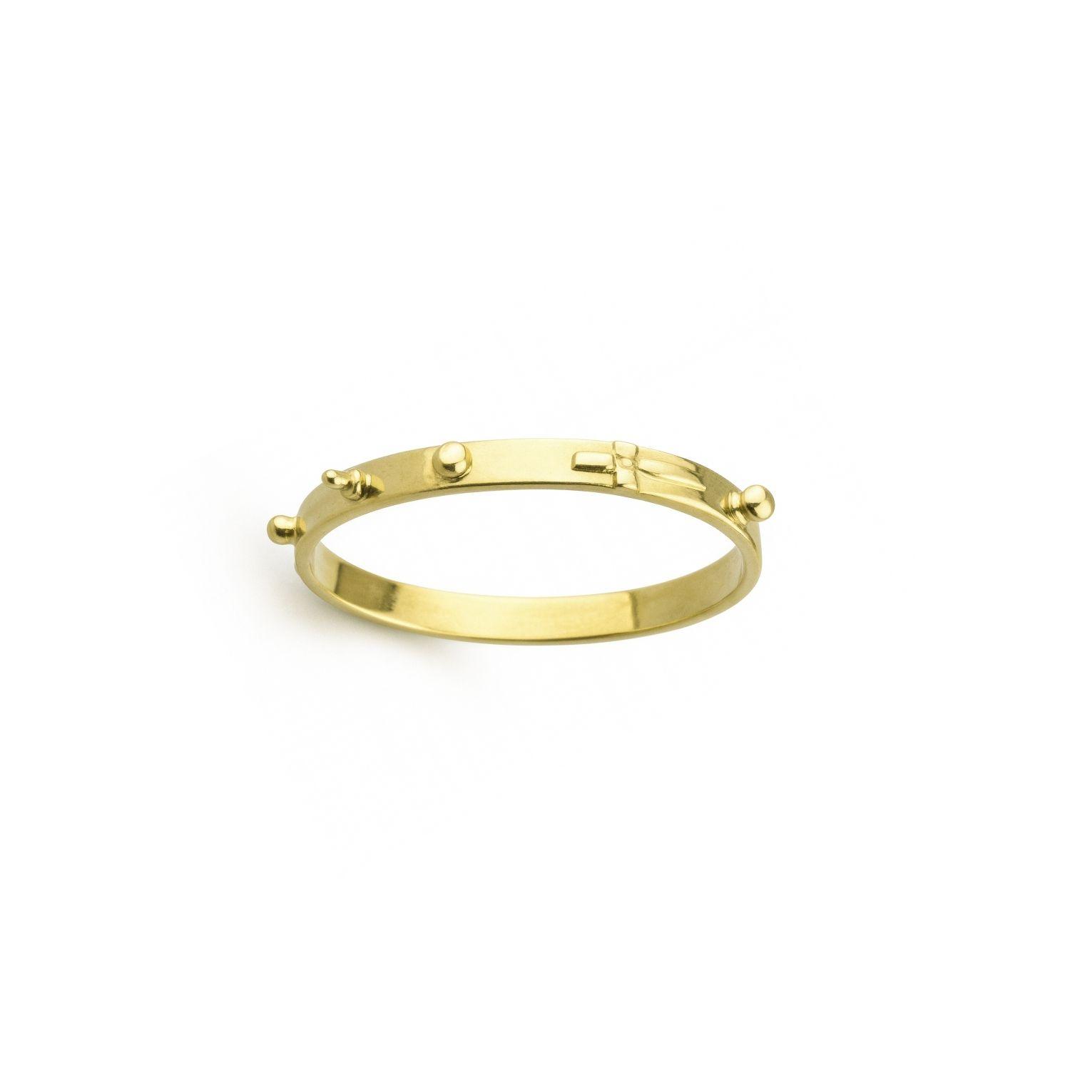 Anillo Oro 18kt Denario Minimalista-2