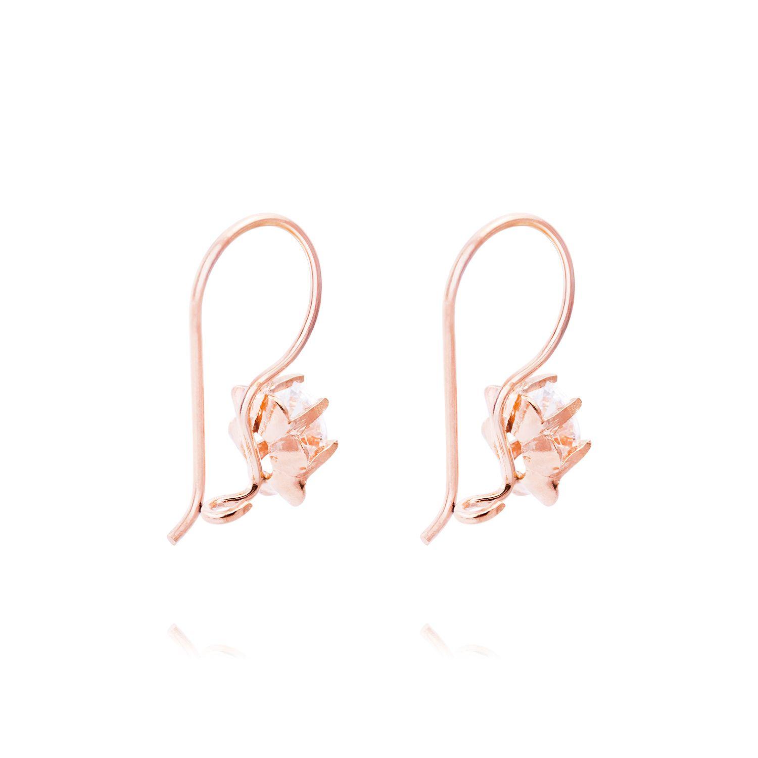 Aros Oro Miel 18kt Gancho Circonita-2