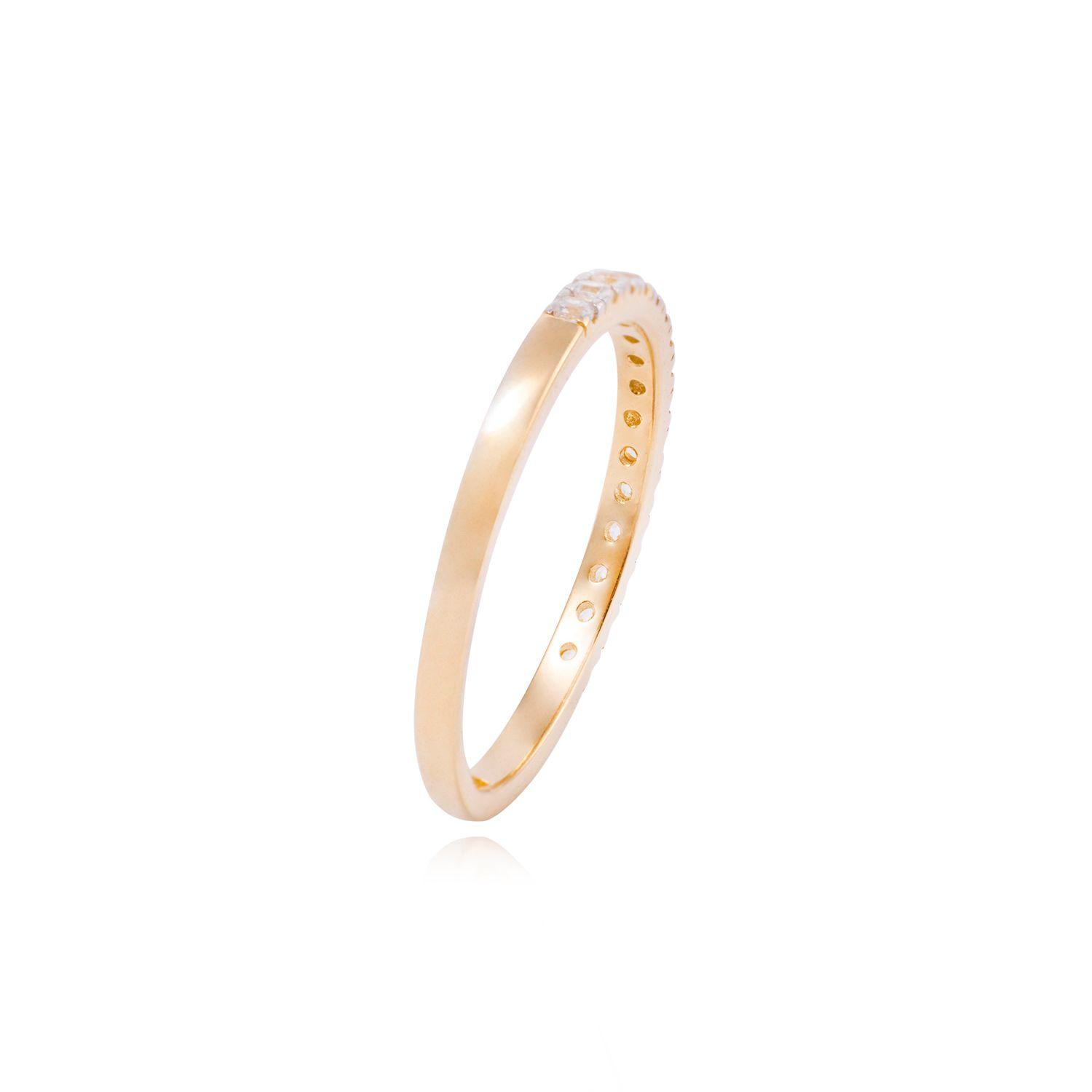 Anillo Compromiso de Oro 18Kt 12 Circonita Riel-2