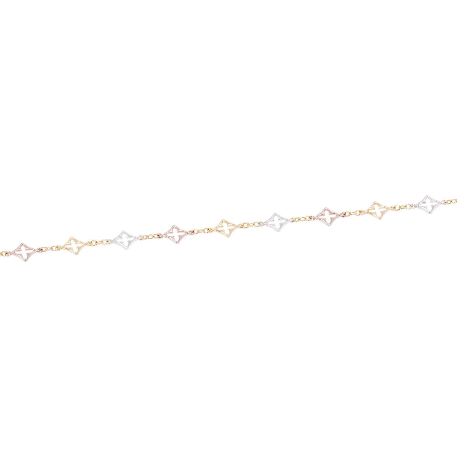 Pulsera de Oro 18kt Mano de Fátima Bicolor-2