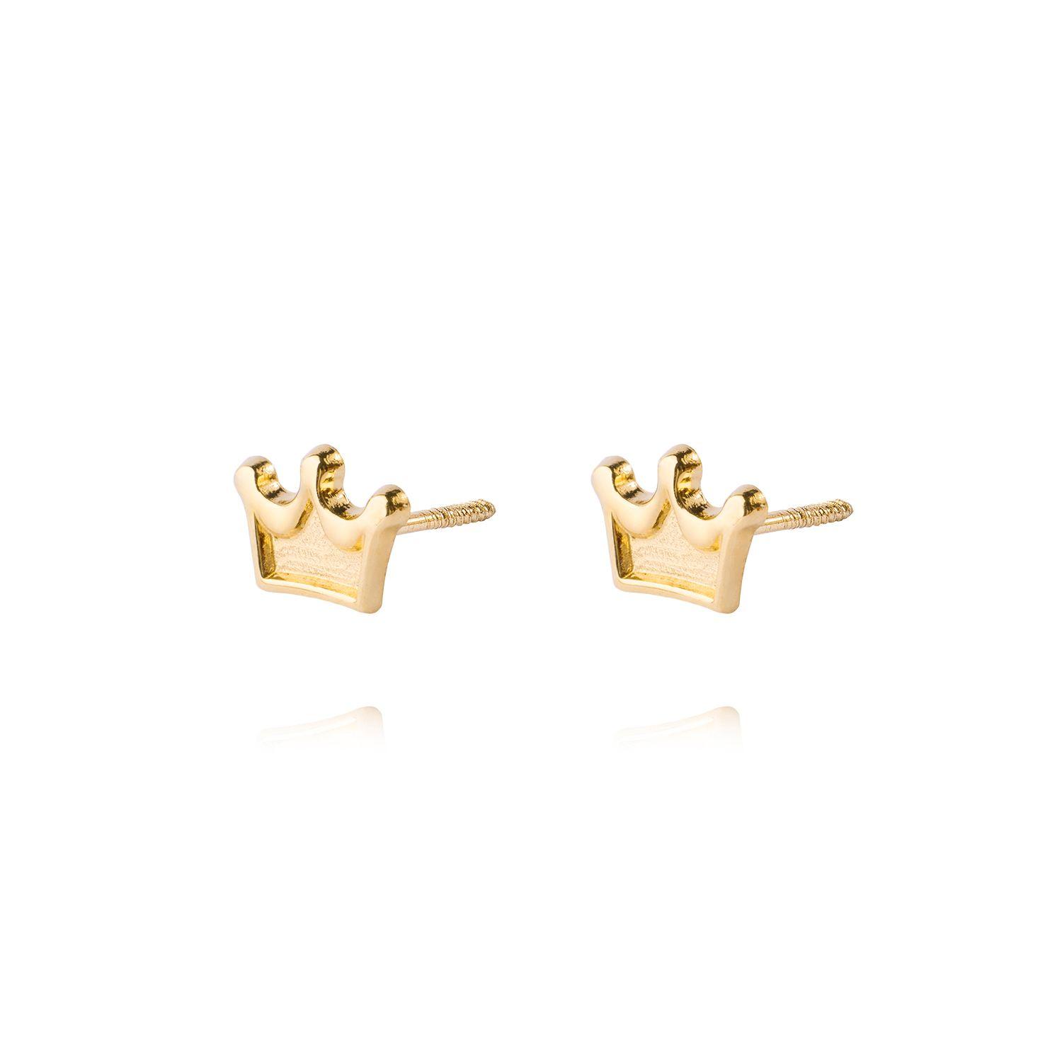 Aros de Oro 9kt Corona Real-1